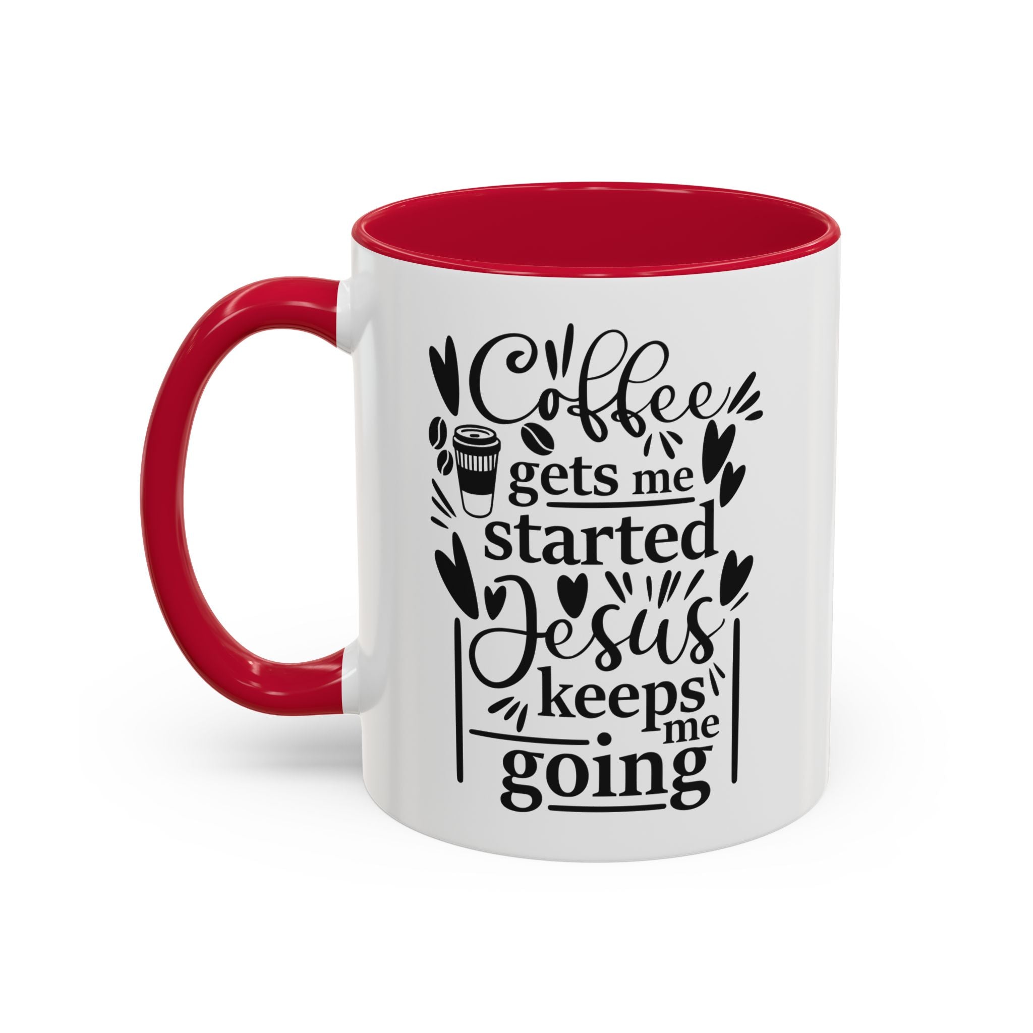 Faithful Morning Mug, Christian Coffee Cup, Religious Tea Mug, Jesus and Coffee Drinkware, Colorful Ceramic Mug
