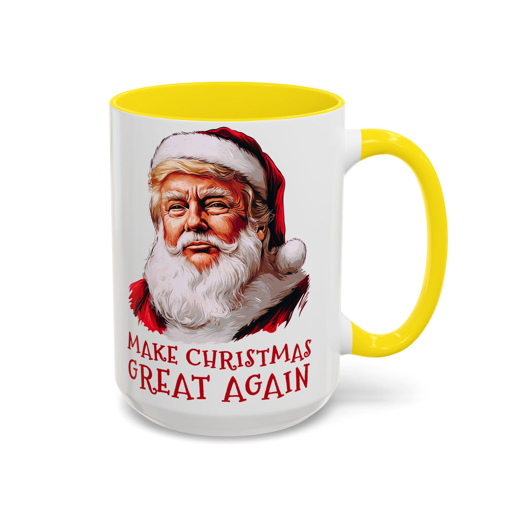 Santa Claus Trump Portrait Mug | Make Christmas Great Again, Holiday Coffee Mug