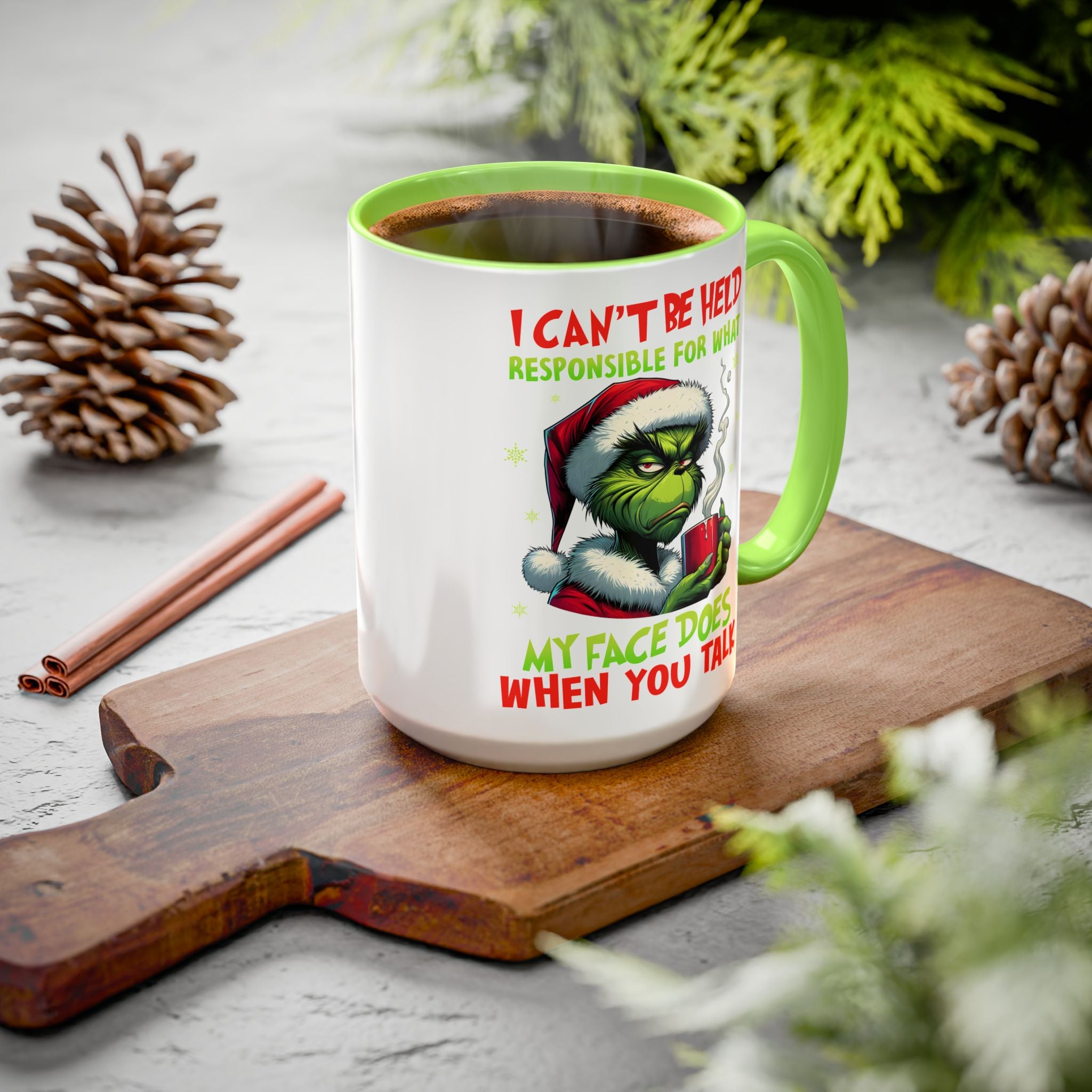Colorful Grinch Mugs - Perfect for the Holidays, Funny Gift, Coffee Mug, Christmas Present, Office Humor, Grinch Lover