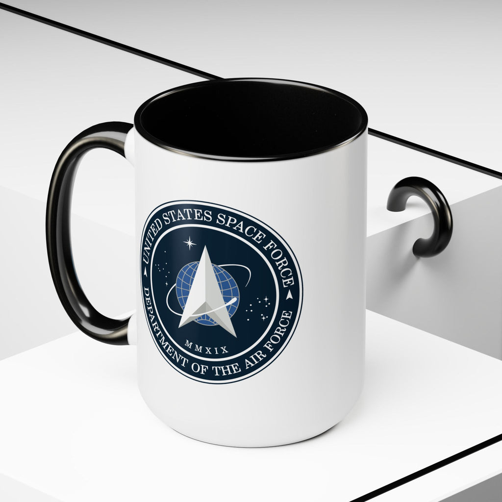 United States Space Force #SpaceForce Two-Tone Coffee Mugs, 15oz