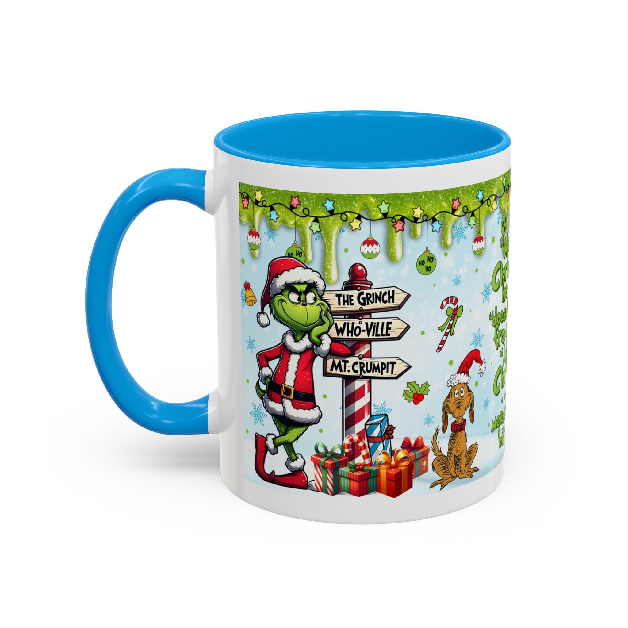 Grinch Christmas Mug | Colorful 11oz 15oz Ceramic Coffee Cup