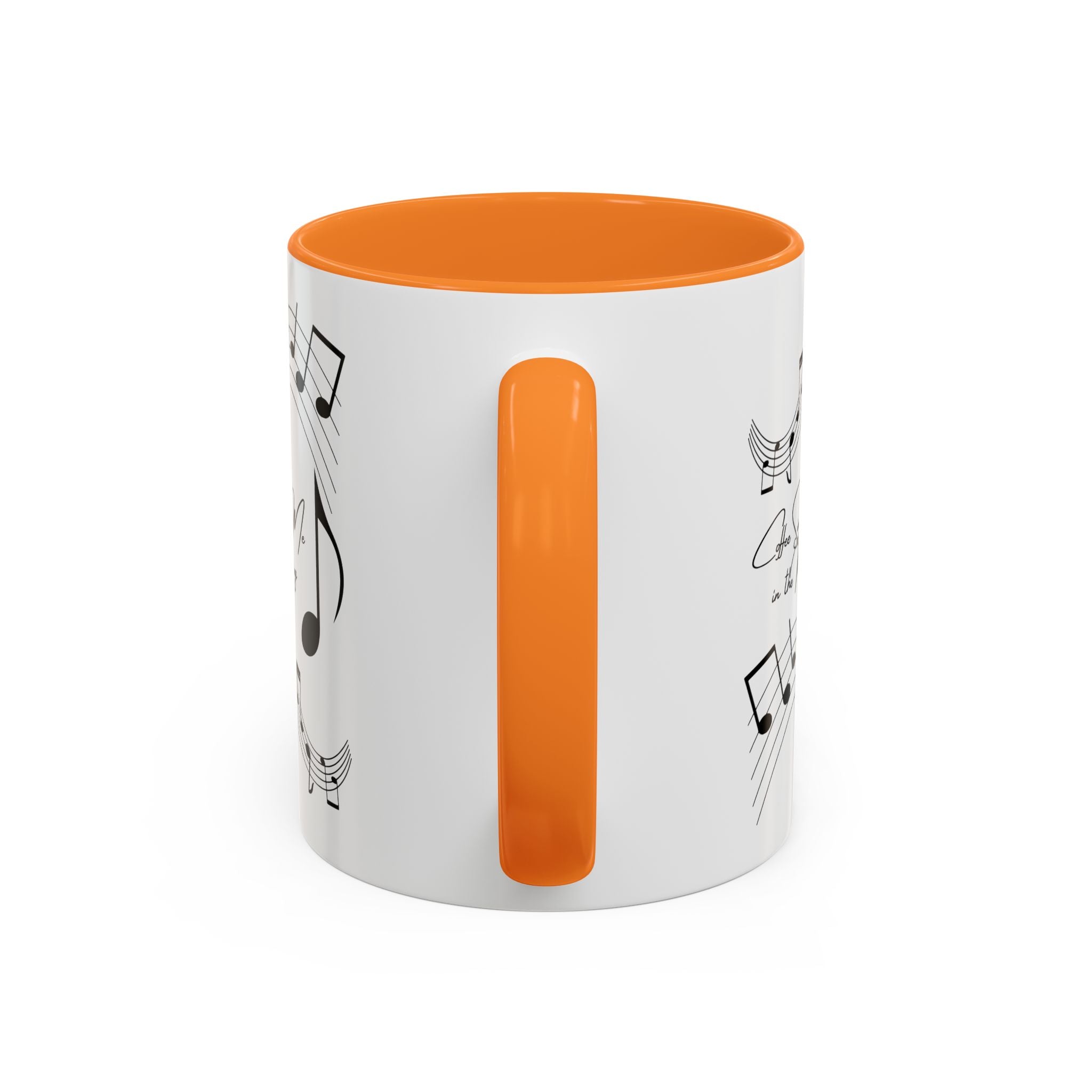 Music Notes Ceramic Mug — "She Sings to Me in the Morning" (11oz/15oz)