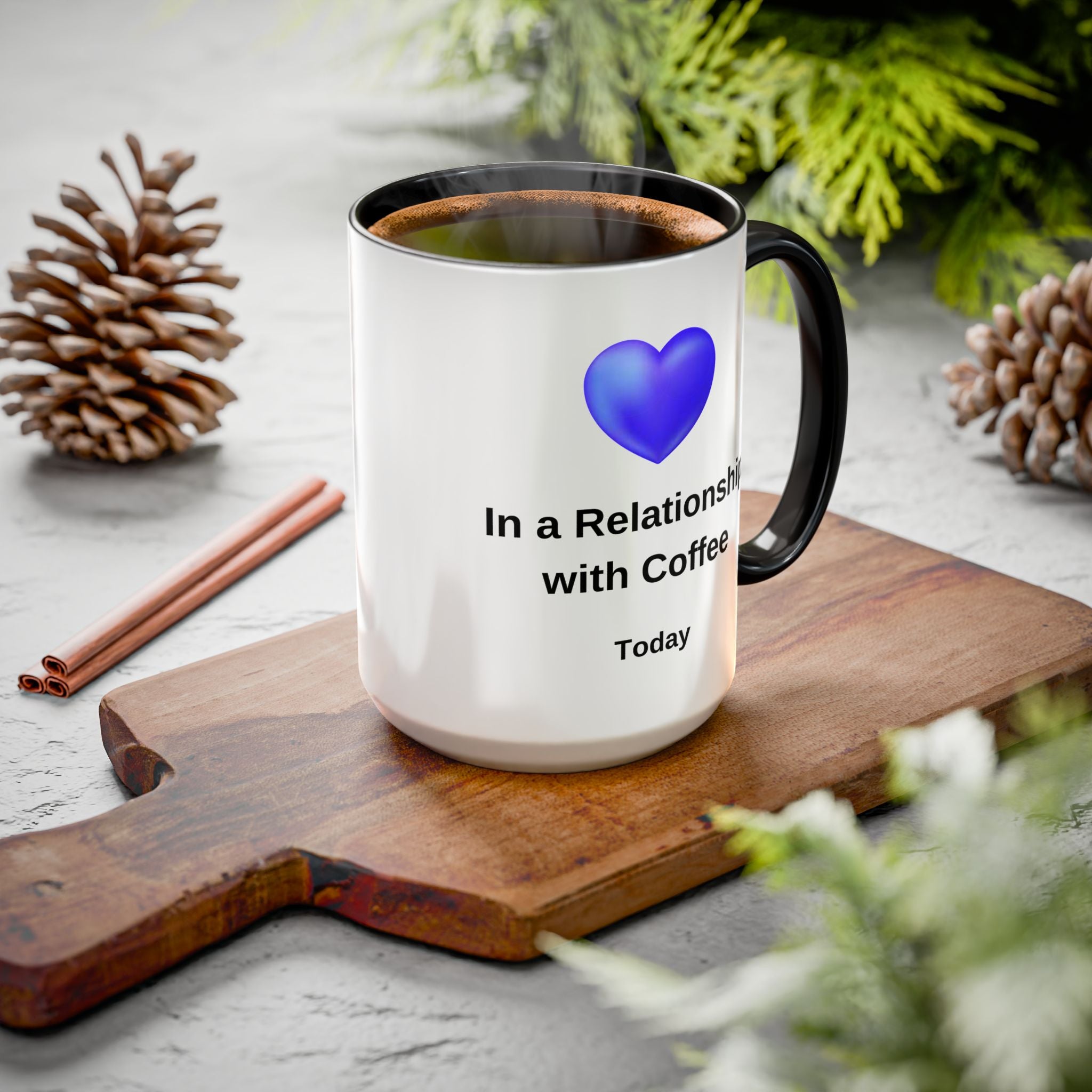 Coffee Lover Mug, Funny Coffee Cup Gift, Relationship with Coffee, Colorful Ceramic Mug, Coffee Addict Mug, Coffee Gift for Her, Coffee Mug