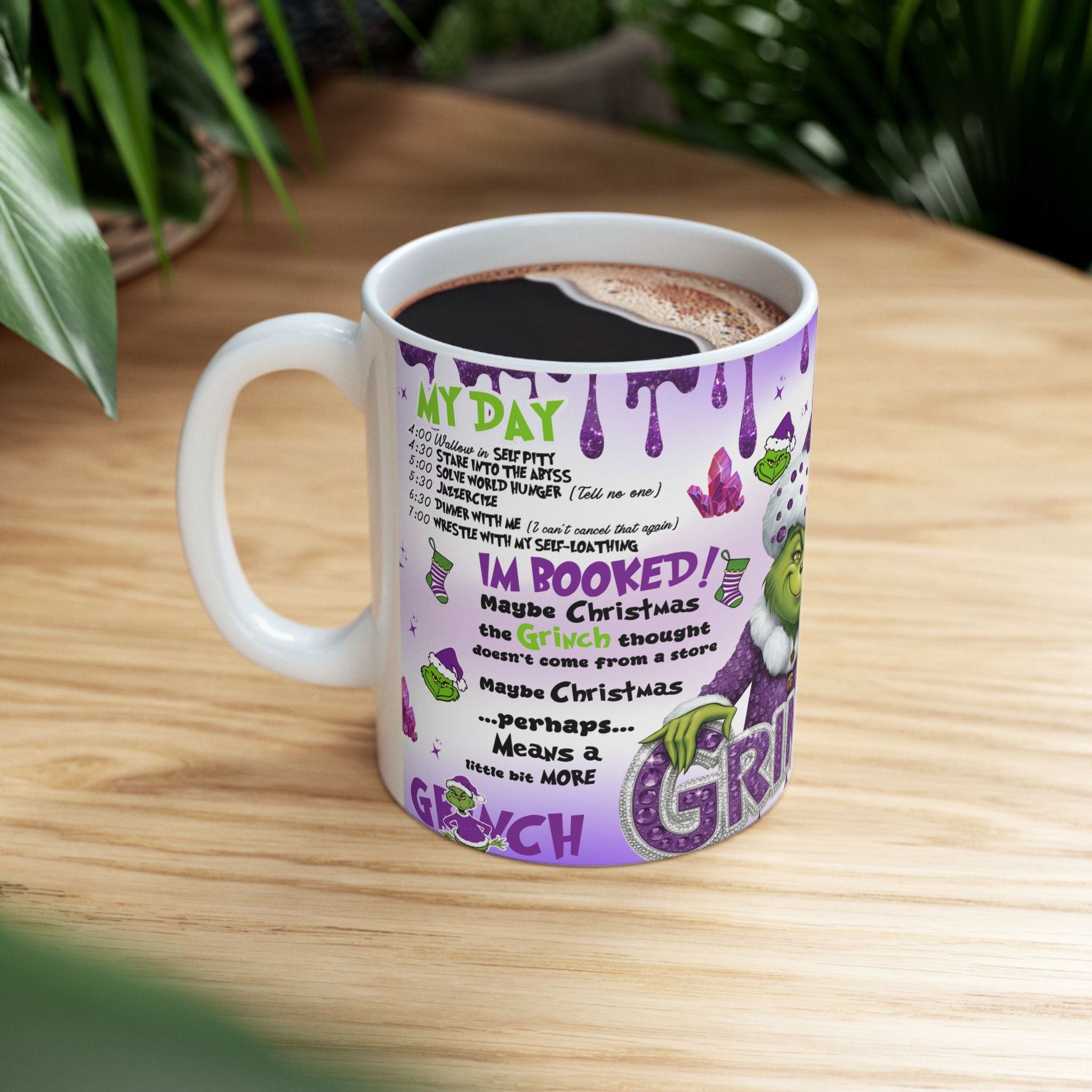 Whimsical Grinch Mug - Perfect Holiday Gift, Fun Coffee Cup, Festive Drinkware, Humor Collectible, Christmas Decor