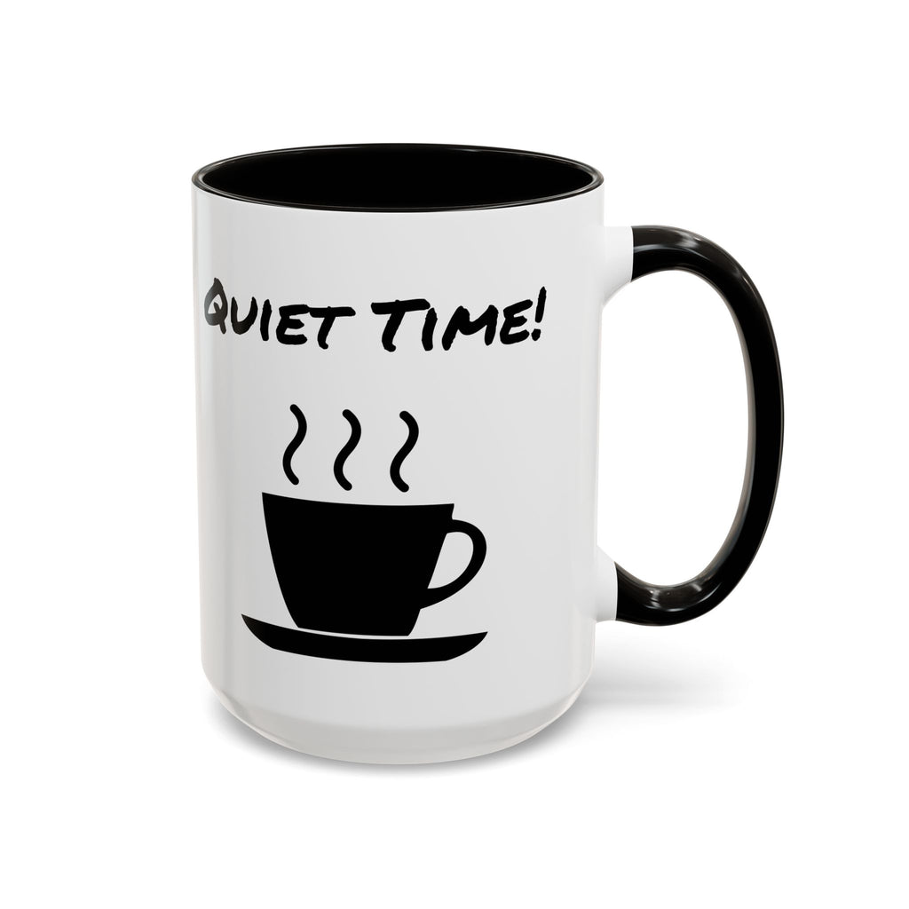 Quiet Time Coffee Mug — Black Accent 11oz/15oz