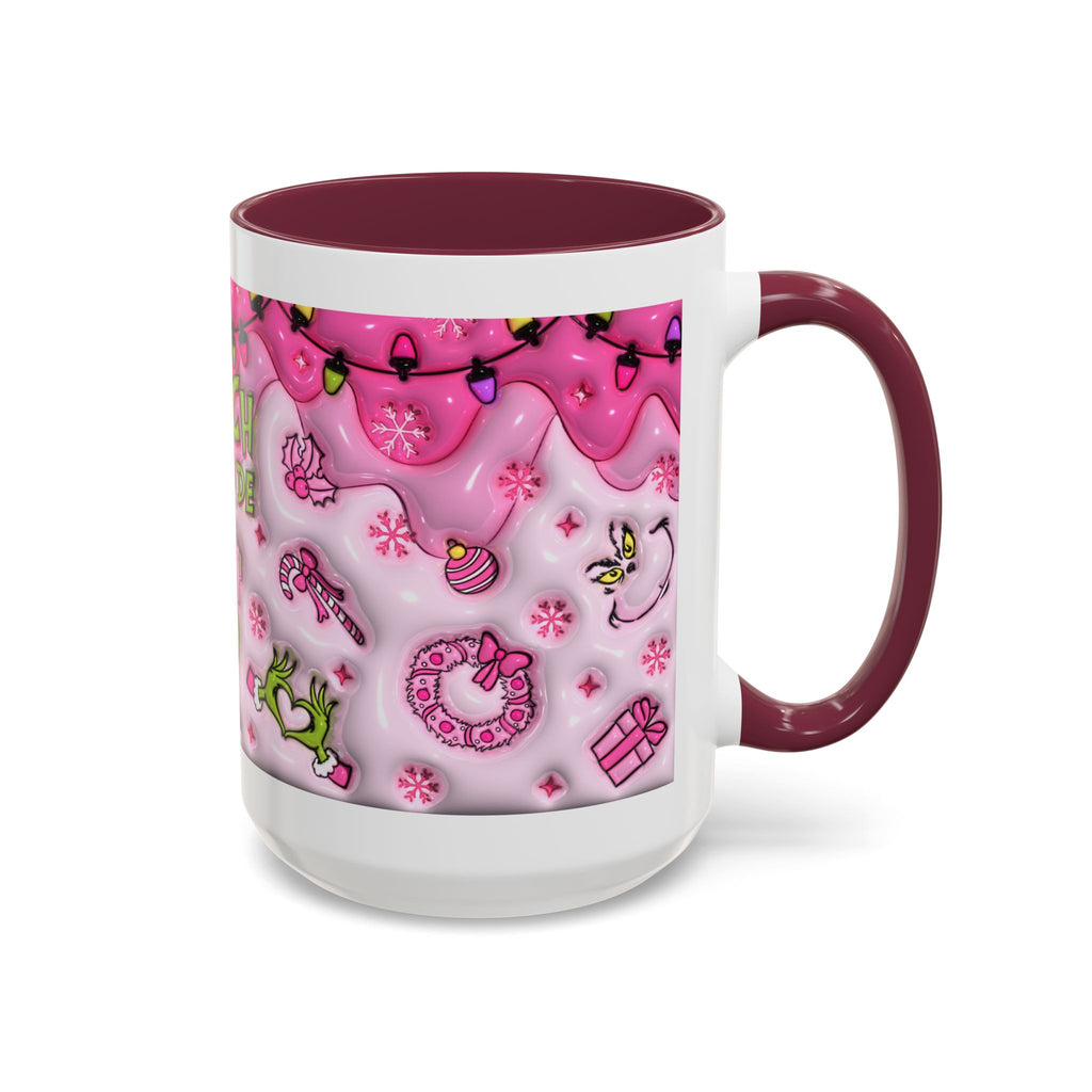 Colorful Grinch Mug, Holiday Gift, Whimsical Drinkware, Festive Coffee Cup, Christmas Decor, Grinch Mode Mug