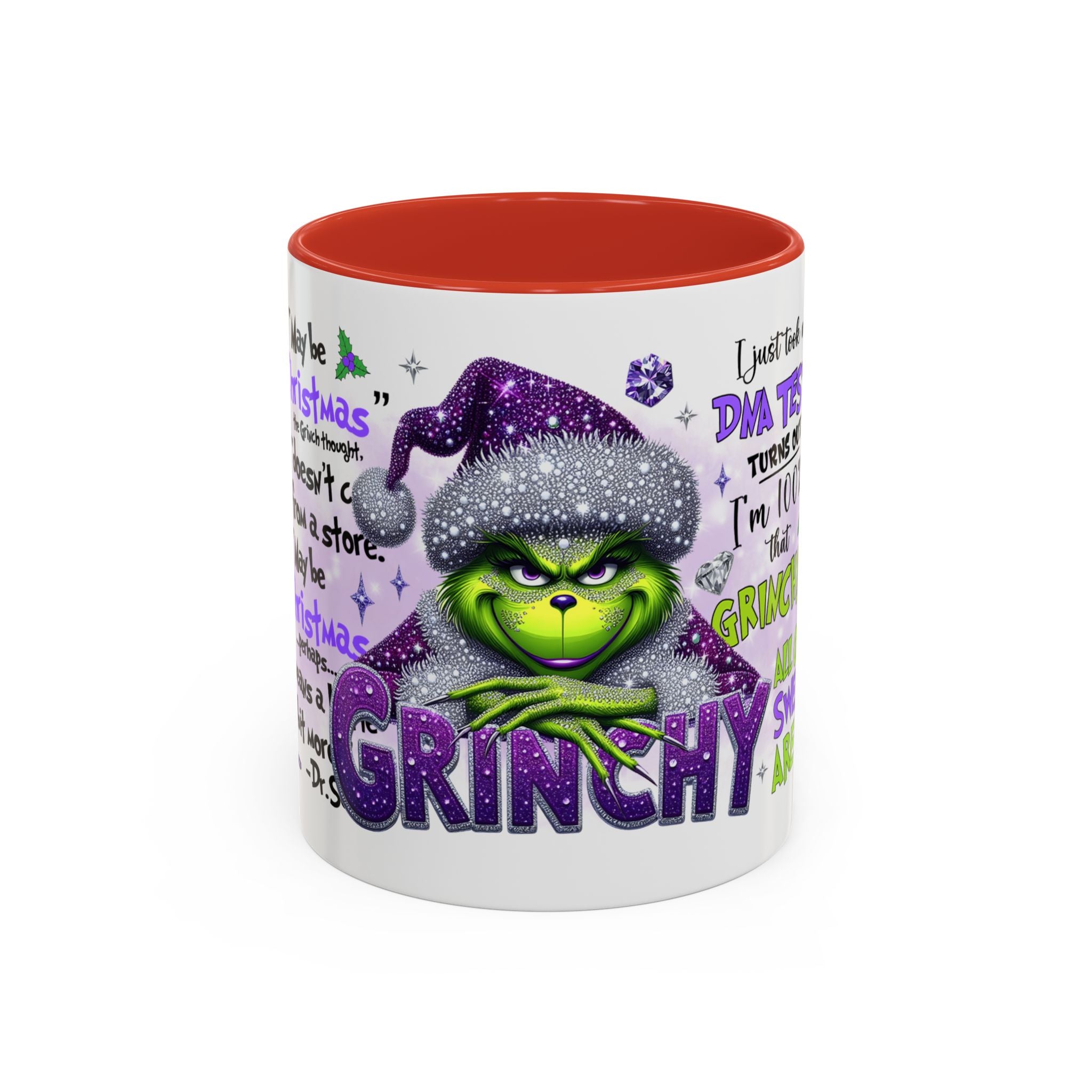 Grinchy Accent Coffee Mug - Fun Holiday Gift, Christmas Decor, Grinch Fan Merchandise, Unique Coffee Cup, Holiday Humor