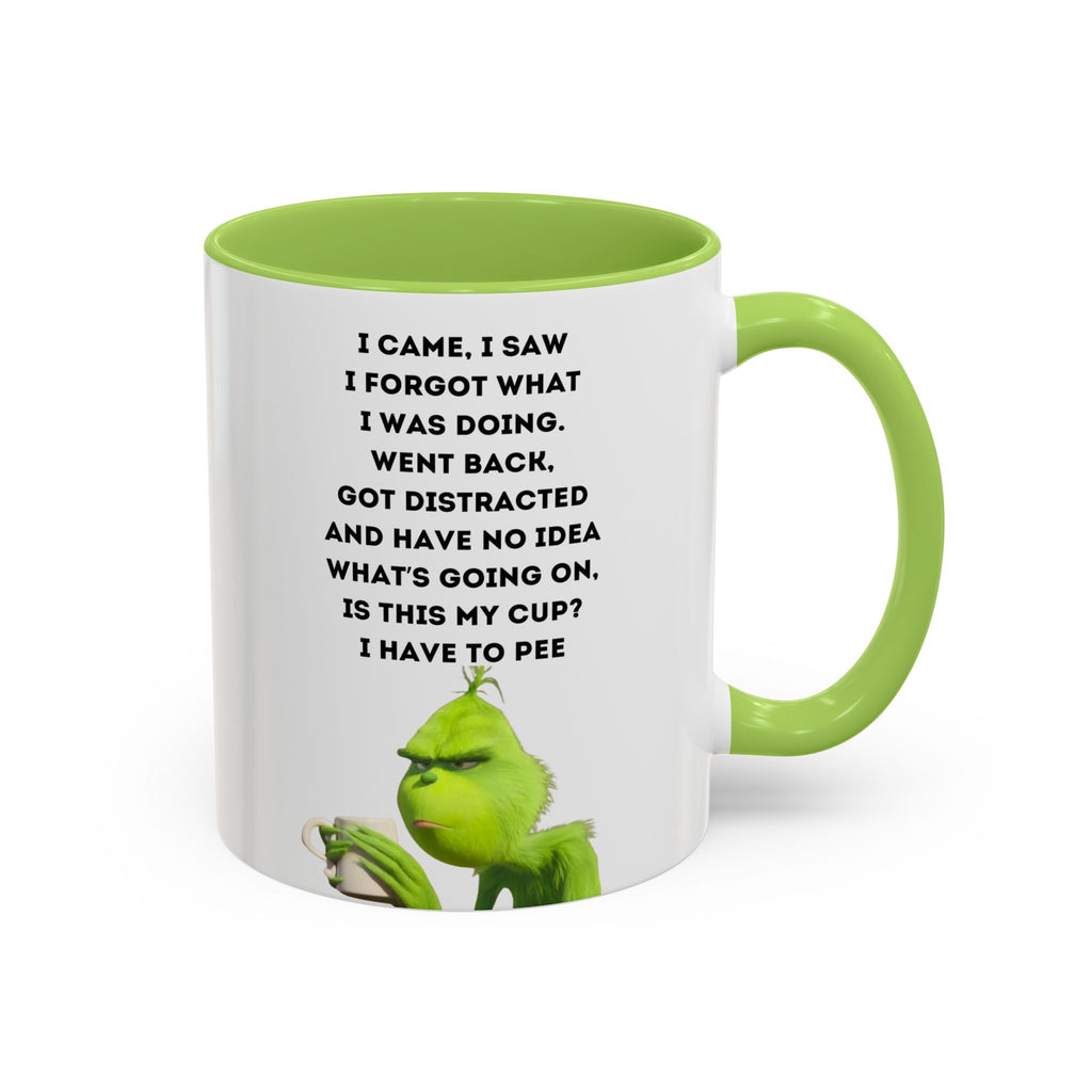 Grumpy Grinch Quote Accent Coffee Mug | Funny Holiday Coffee Cup