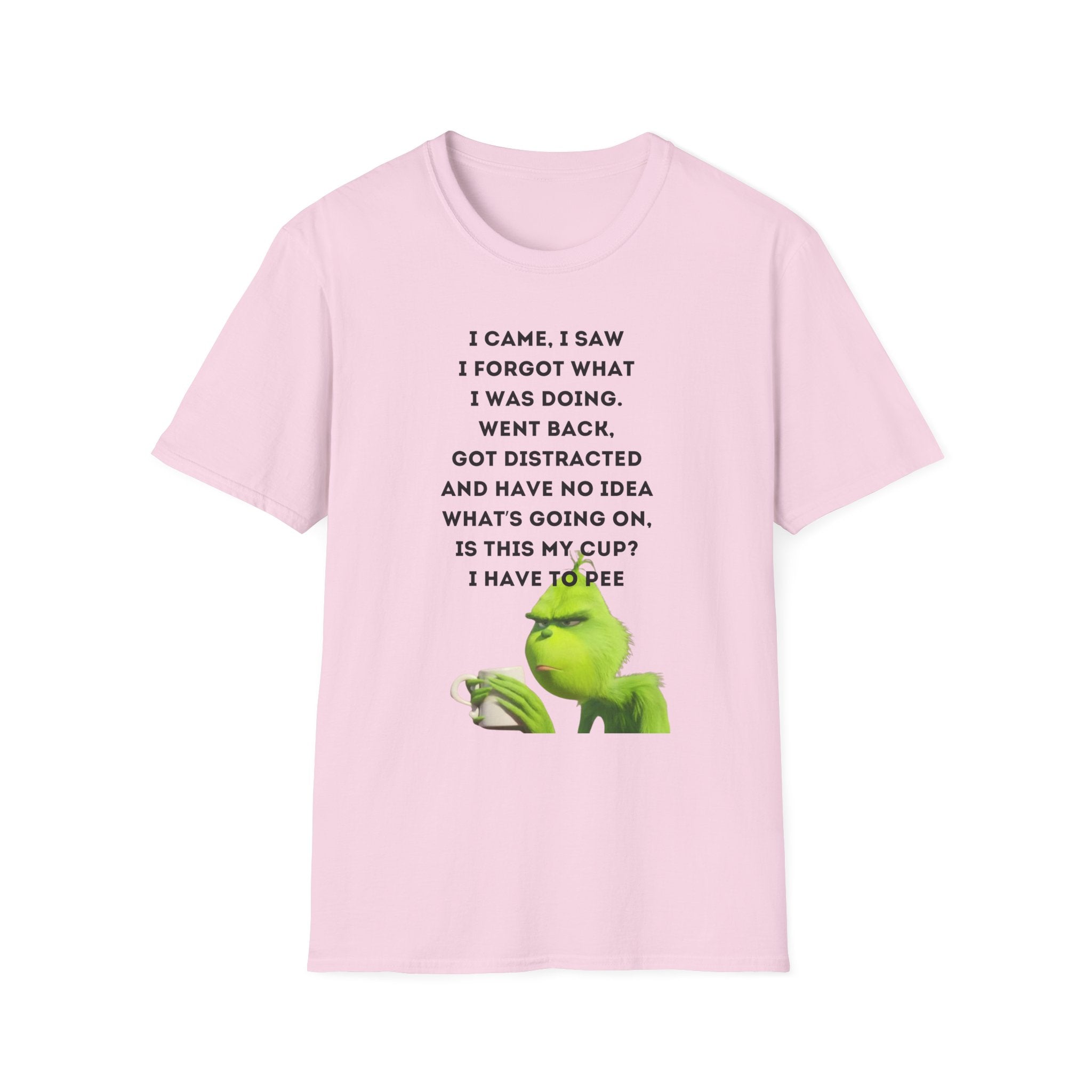 Grinch Inspired Softstyle Tee: I Came, I Saw, Funny T-Shirt for Fans, Gift for Birthdays, Casual Wear, Kermit Merchandise