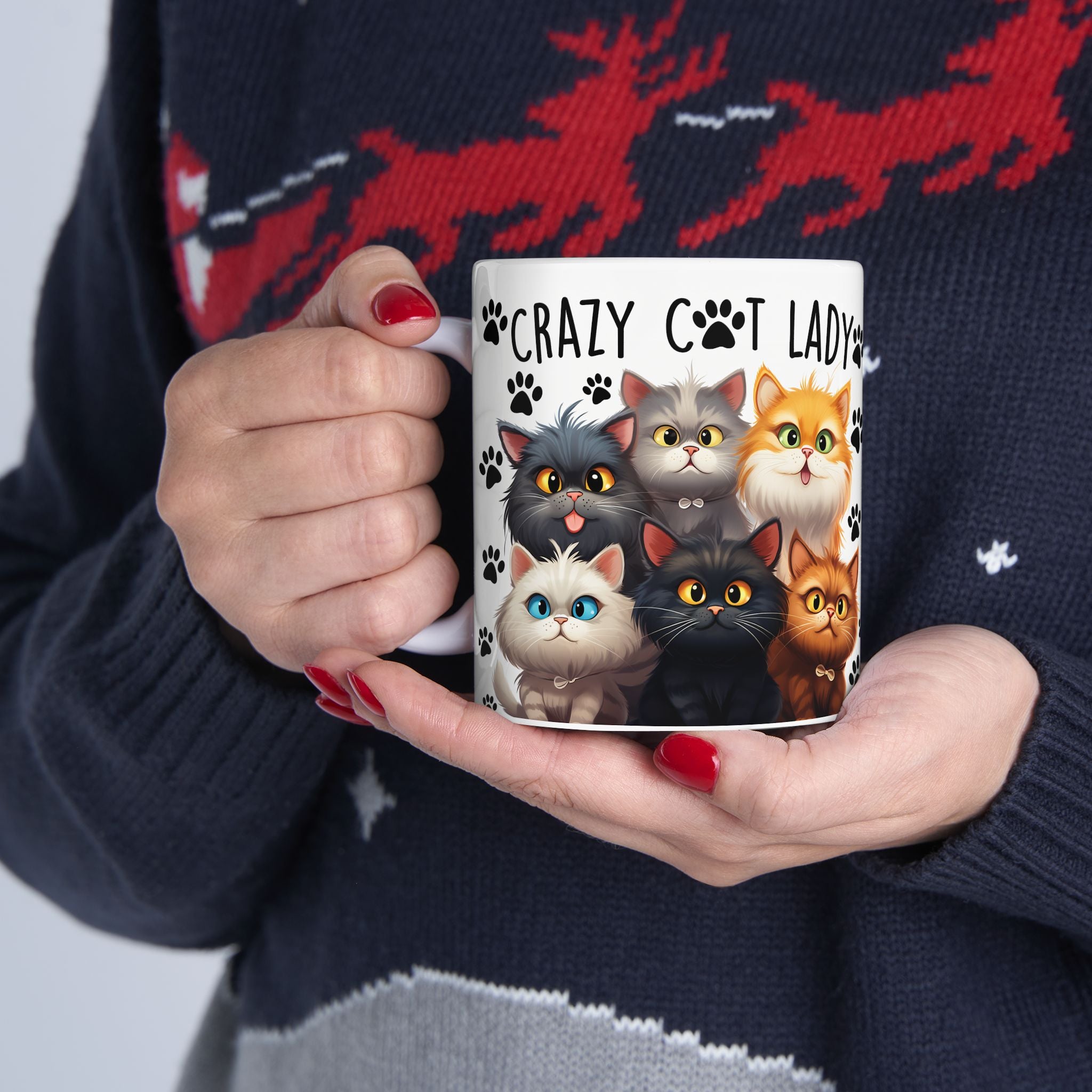 Crazy Cat Lady Cute Kittens Mug | Ceramic Coffee Tea Cup