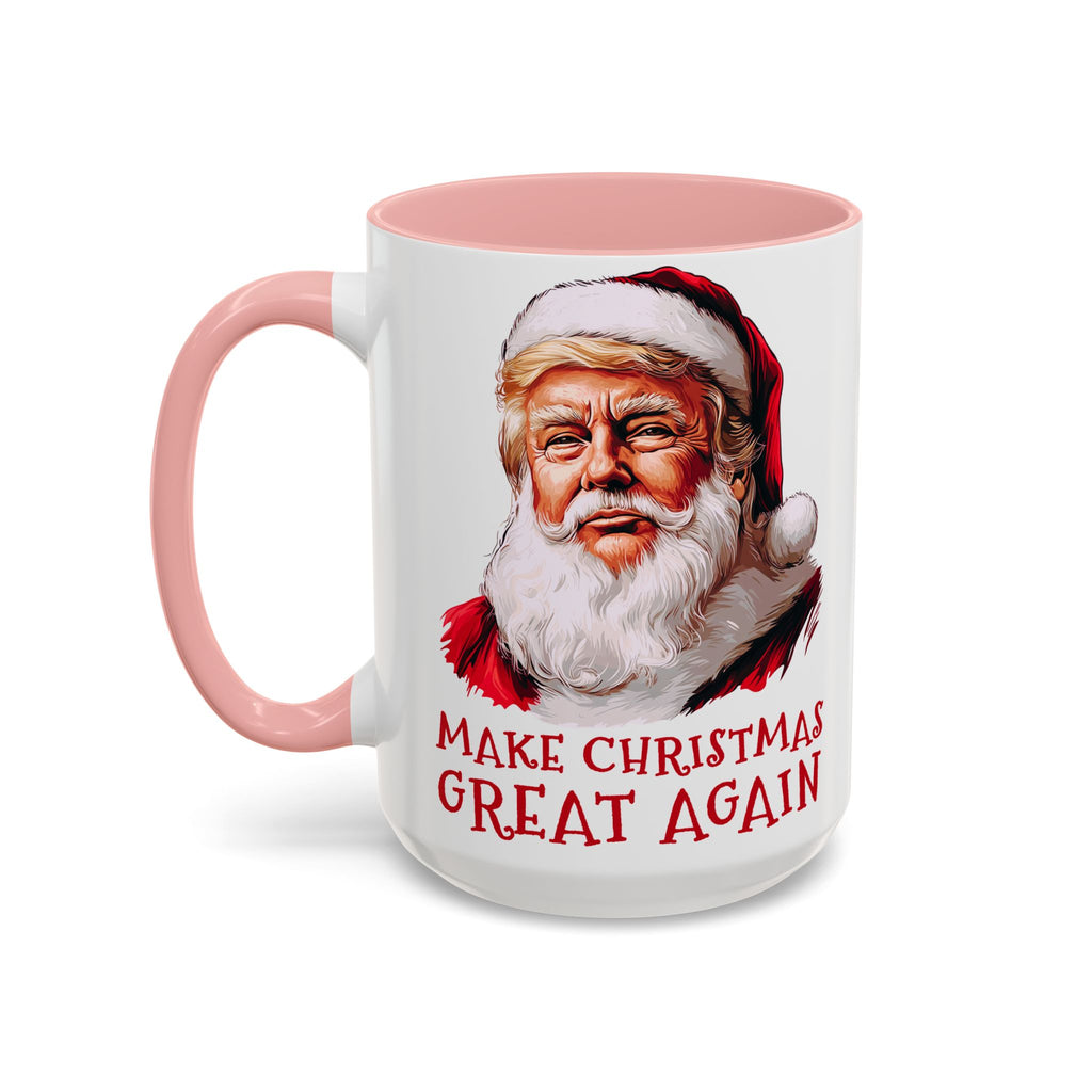 Santa Claus Trump Portrait Mug | Make Christmas Great Again, Holiday Coffee Mug