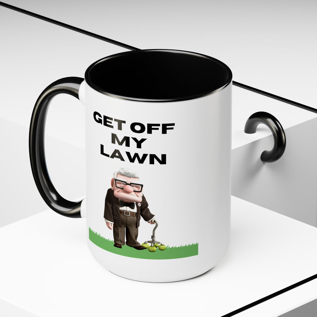 Get Off My Lawn Two-Tone Coffee Mugs, 15oz