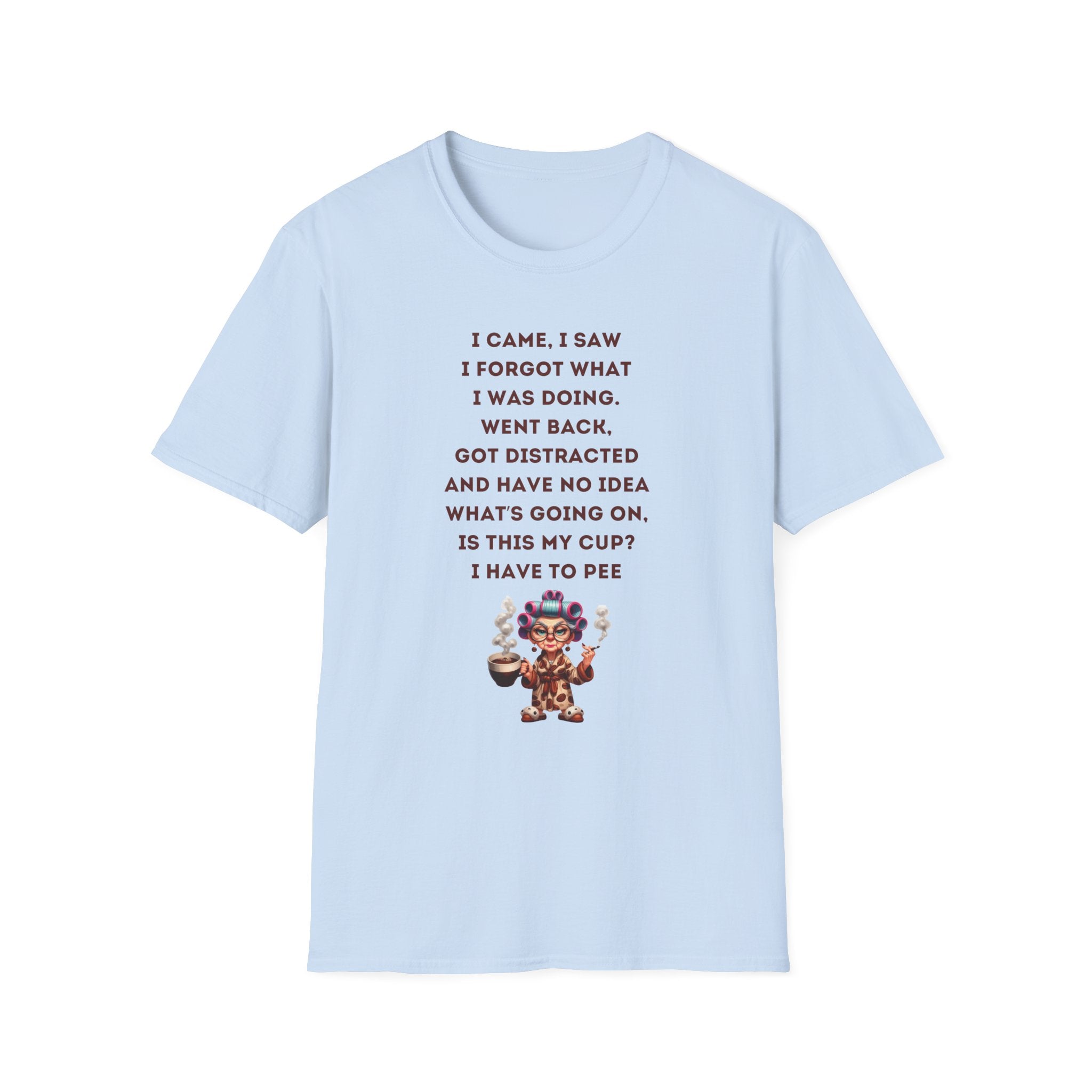 Funny Coffee Memory Poem T-Shirt | Cute Character Holding Coffee