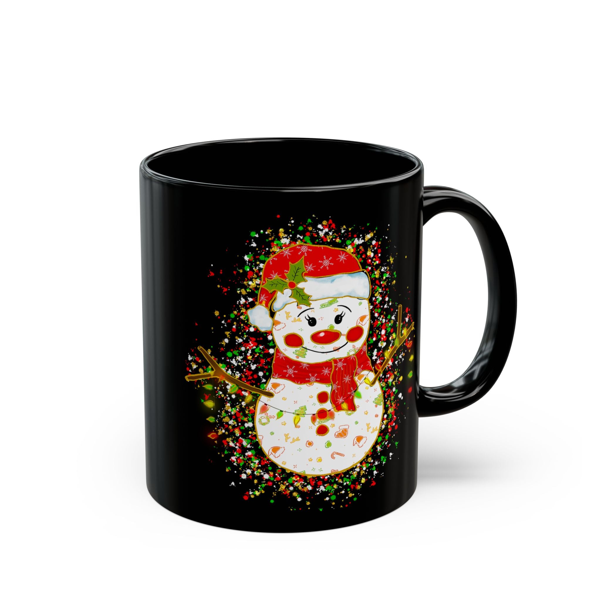 Festive Snowman Mug - Holiday Coffee Cup, Christmas Gift, Snowman Decor, Winter Mug, Hot Cocoa Mug