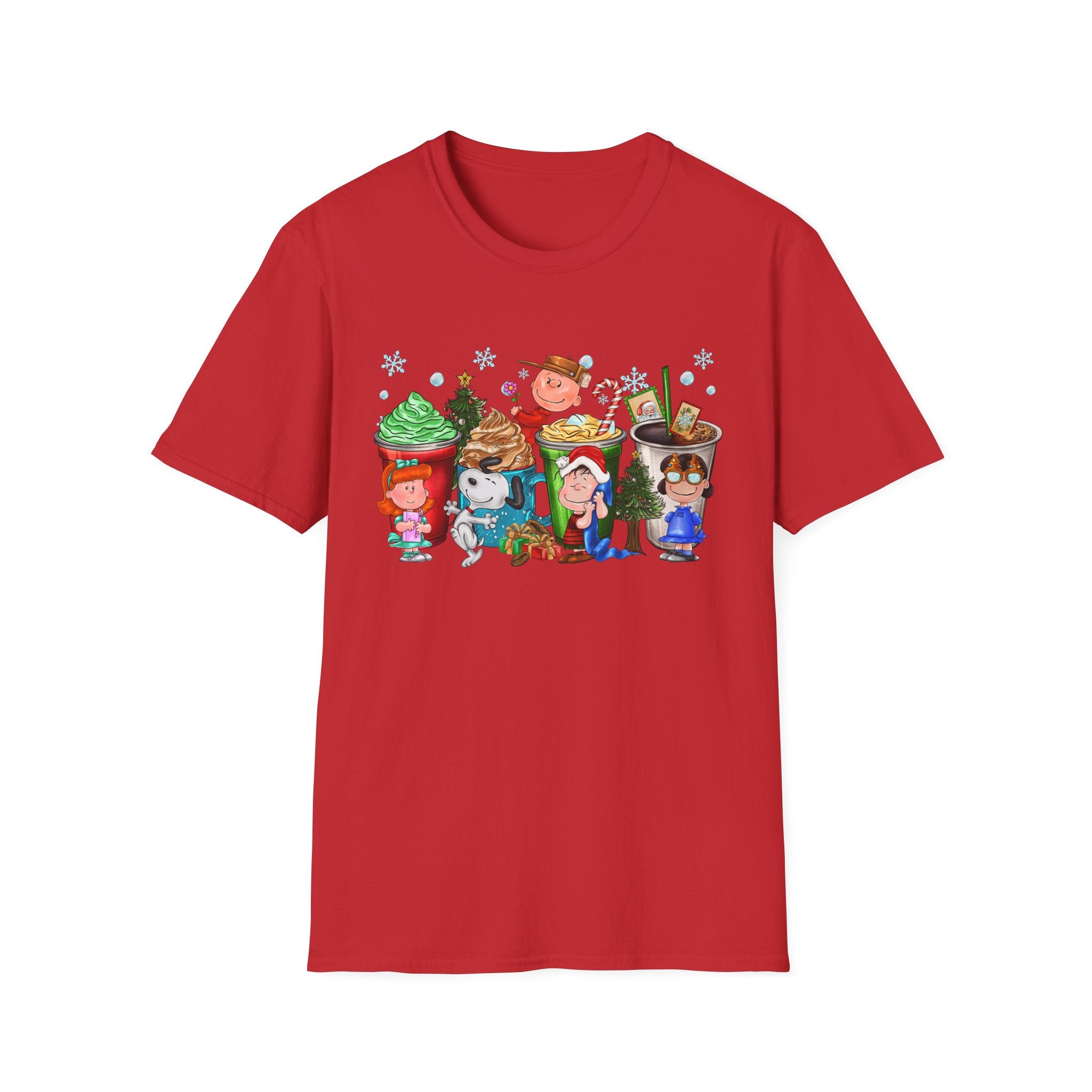 Holiday Cartoon Characters T-Shirt | Christmas Kids Crew Illustration