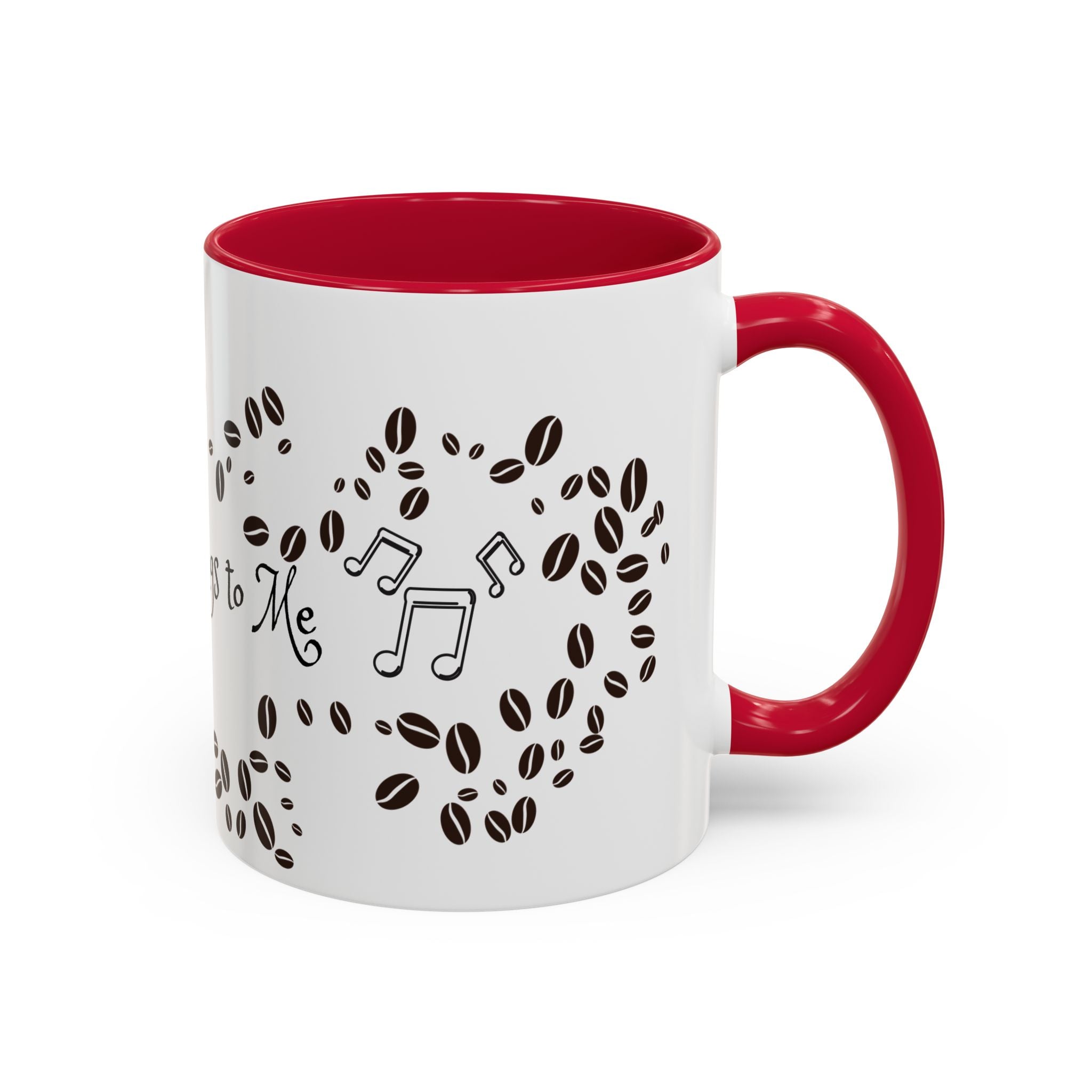Coffee Sings to Me Mug — 11oz/15oz Ceramic Coffee Bean Music Mug