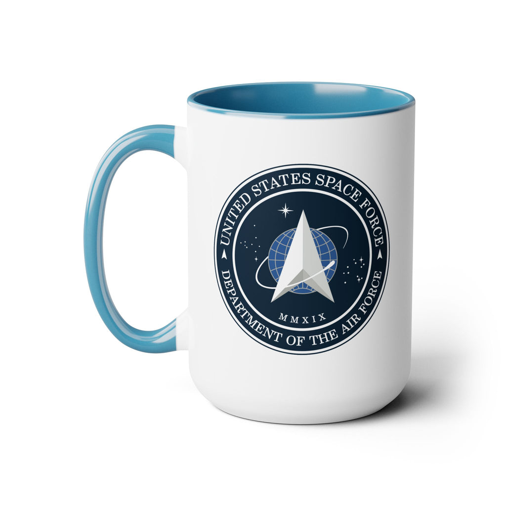 United States Space Force #SpaceForce Two-Tone Coffee Mugs, 15oz