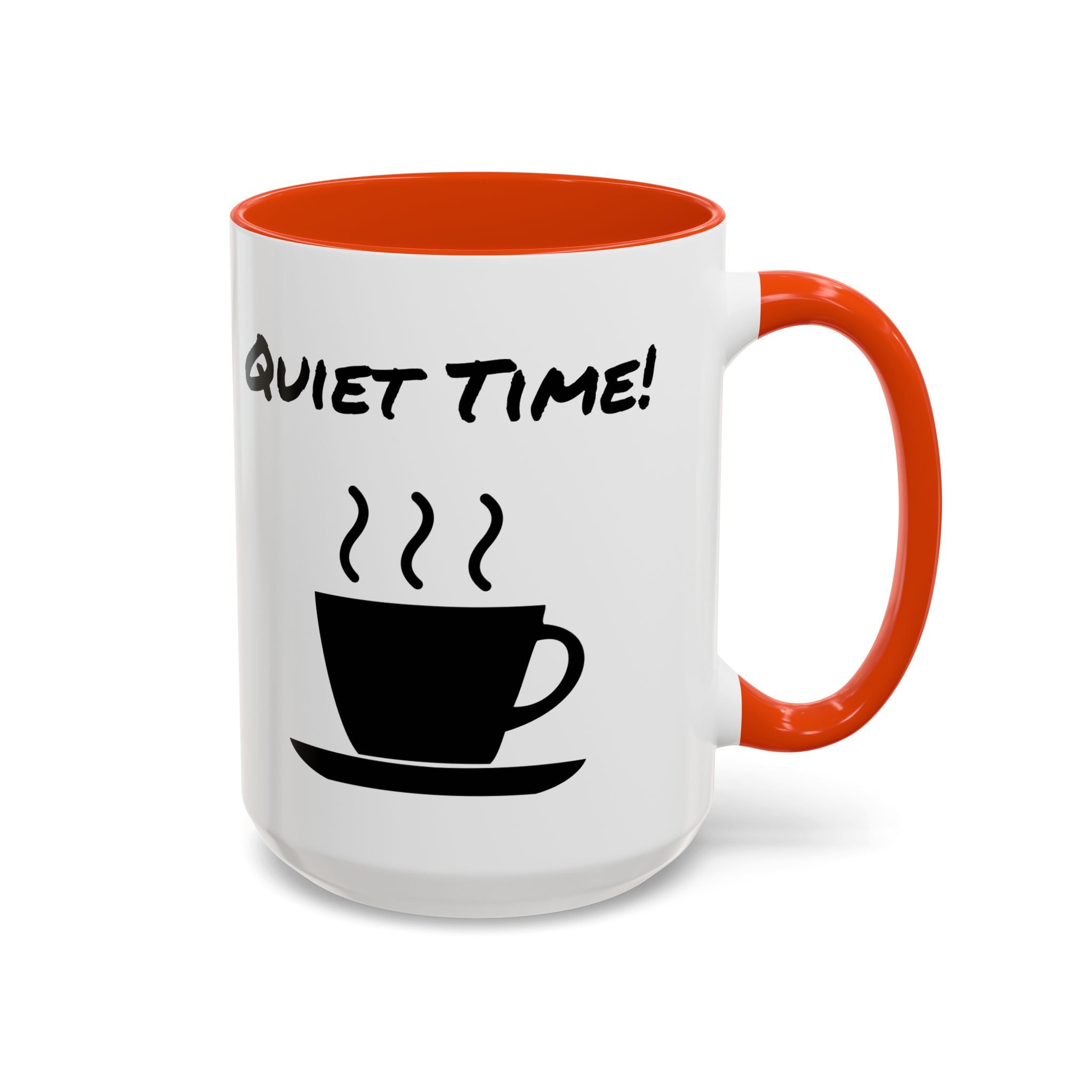 Quiet Time Coffee Mug — Black Accent 11oz/15oz