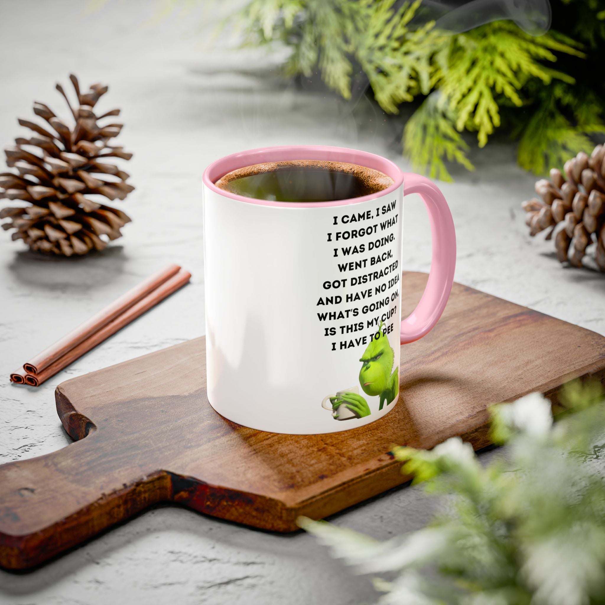 Colorful Grinch Coffee Mug, Fun Holiday Gift, Funny Tea Cup, Quirky Kitchen Decor, Grinch Fan Mug, Christmas Gift Idea