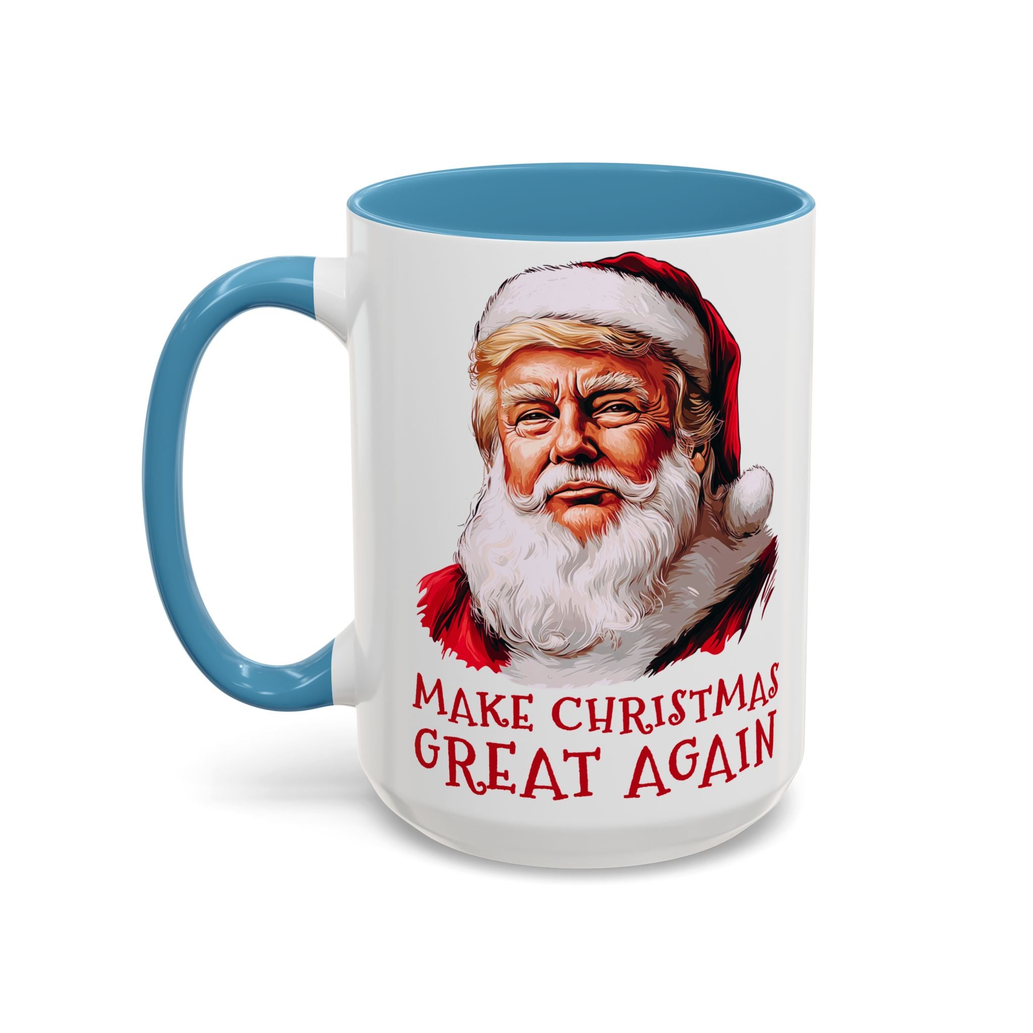 Santa Claus Trump Portrait Mug | Make Christmas Great Again, Holiday Coffee Mug