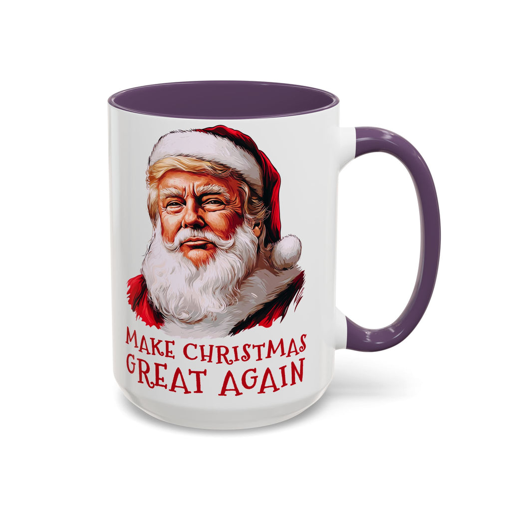 Santa Claus Trump Portrait Mug | Make Christmas Great Again, Holiday Coffee Mug