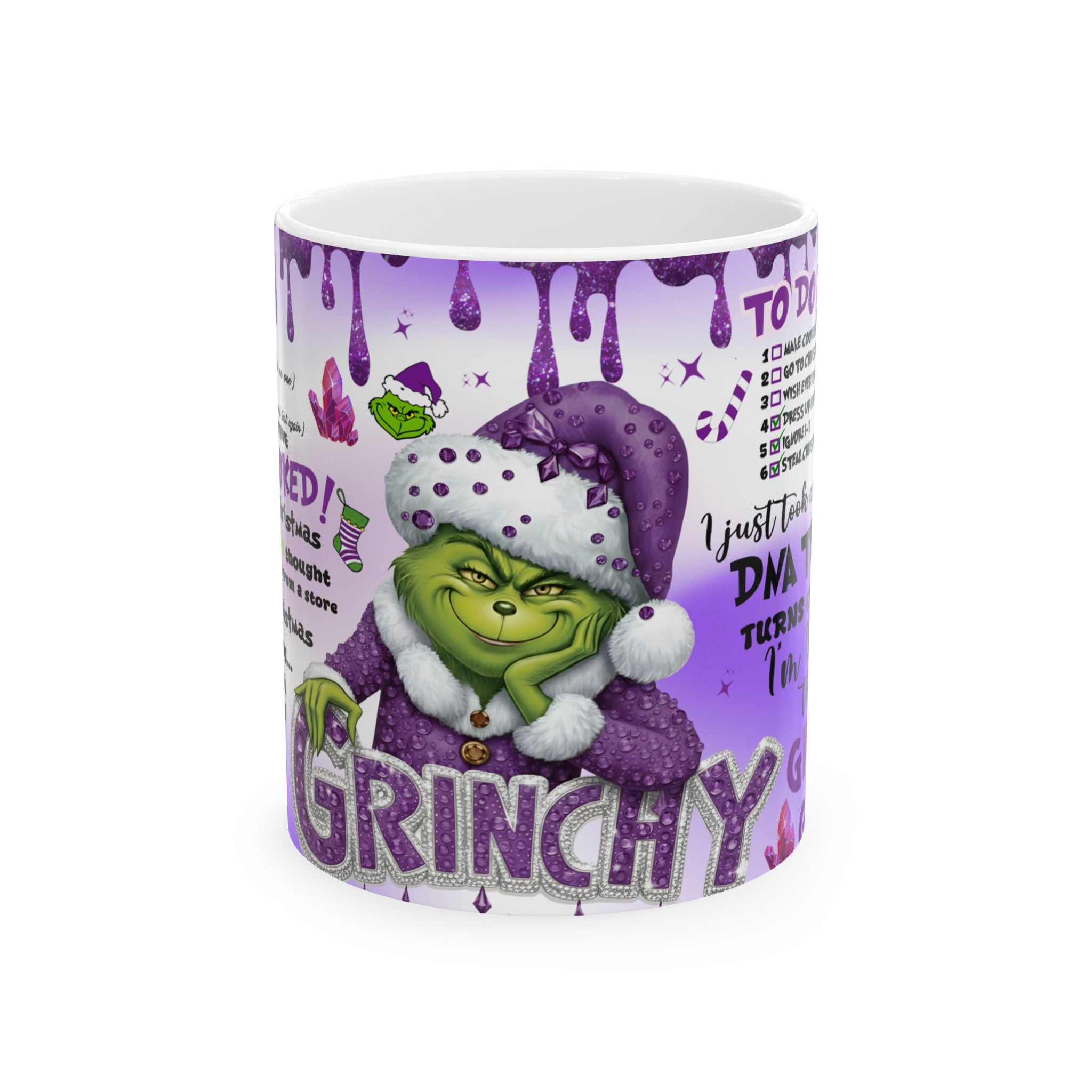 Whimsical Grinch Mug - Perfect Holiday Gift, Fun Coffee Cup, Festive Drinkware, Humor Collectible, Christmas Decor