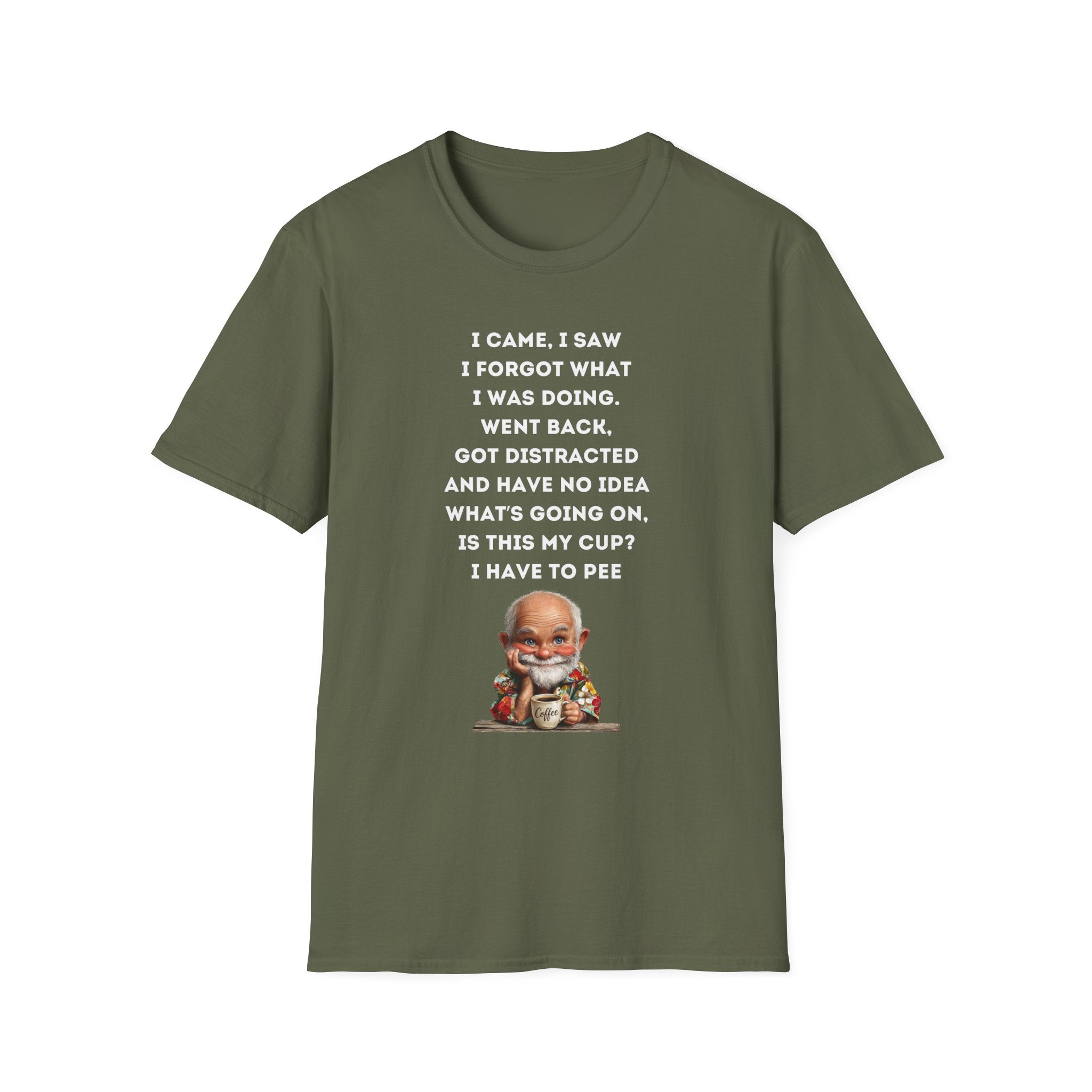 Funny Forgetful Grandpa Quote T-Shirt | Cute Elderly Character, Humorous Text