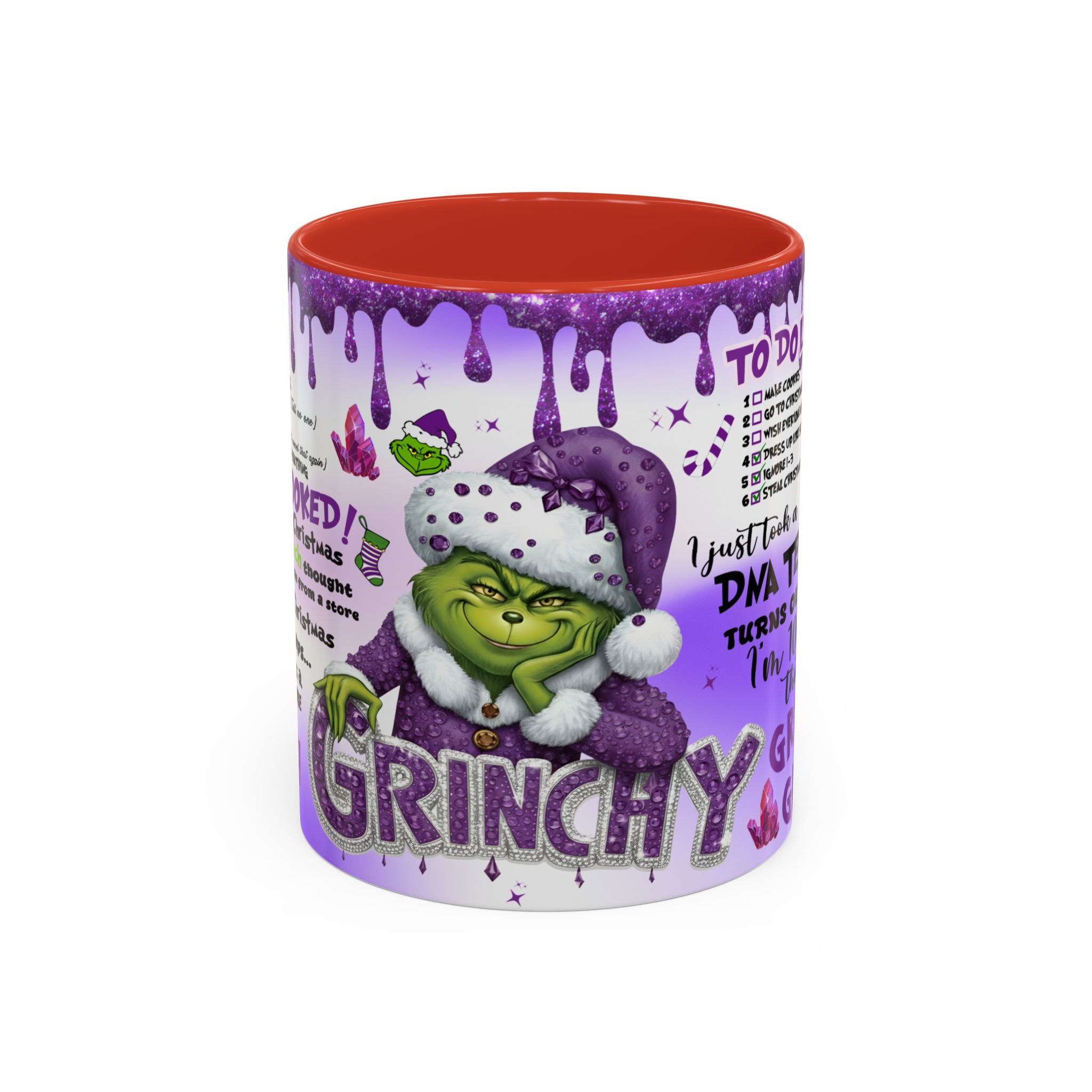 Grinchy Coffee Mug - Fun Holiday Mug, Christmas Gift, Office Decor, Grinch Lovers, DNA Test Humor