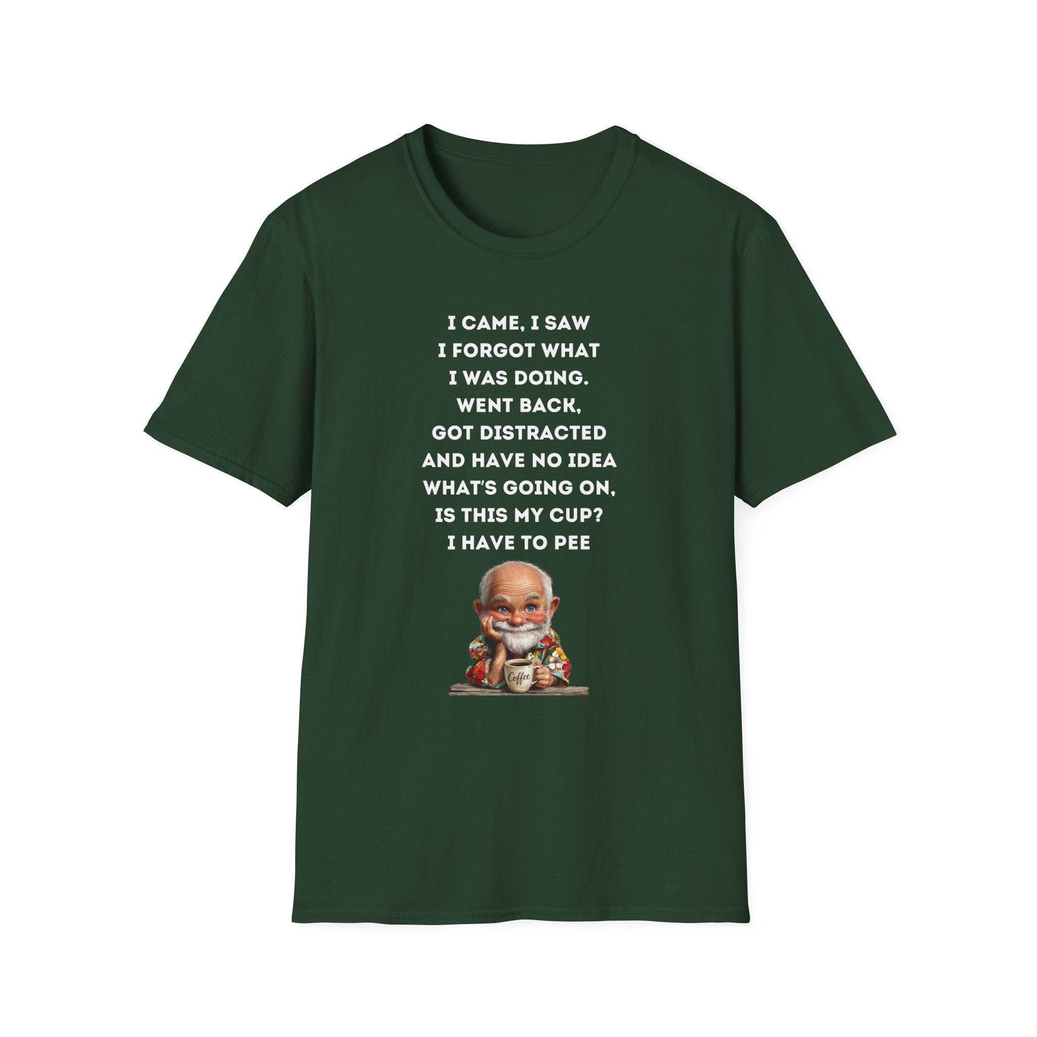 Funny Forgetful Grandpa Quote T-Shirt | Cute Elderly Character, Humorous Text