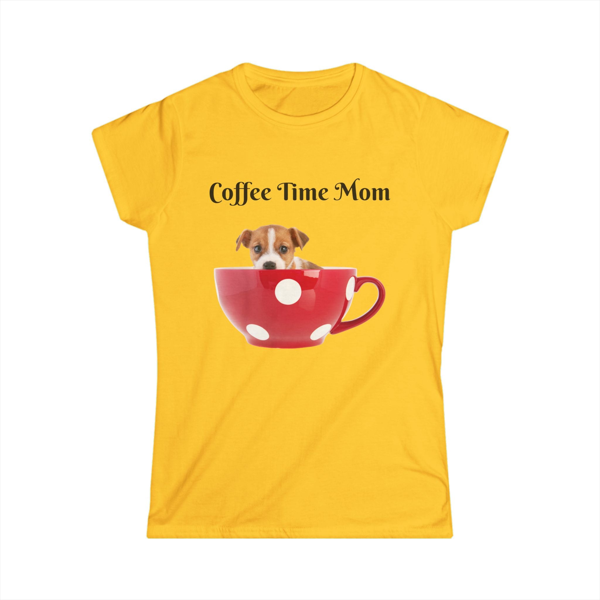 Coffee Time Mom T-Shirt, Cute Dog Tee, Fun Gift for Moms, Coffee Lover Shirt, Pet Lover Apparel, Mother's Day Gift