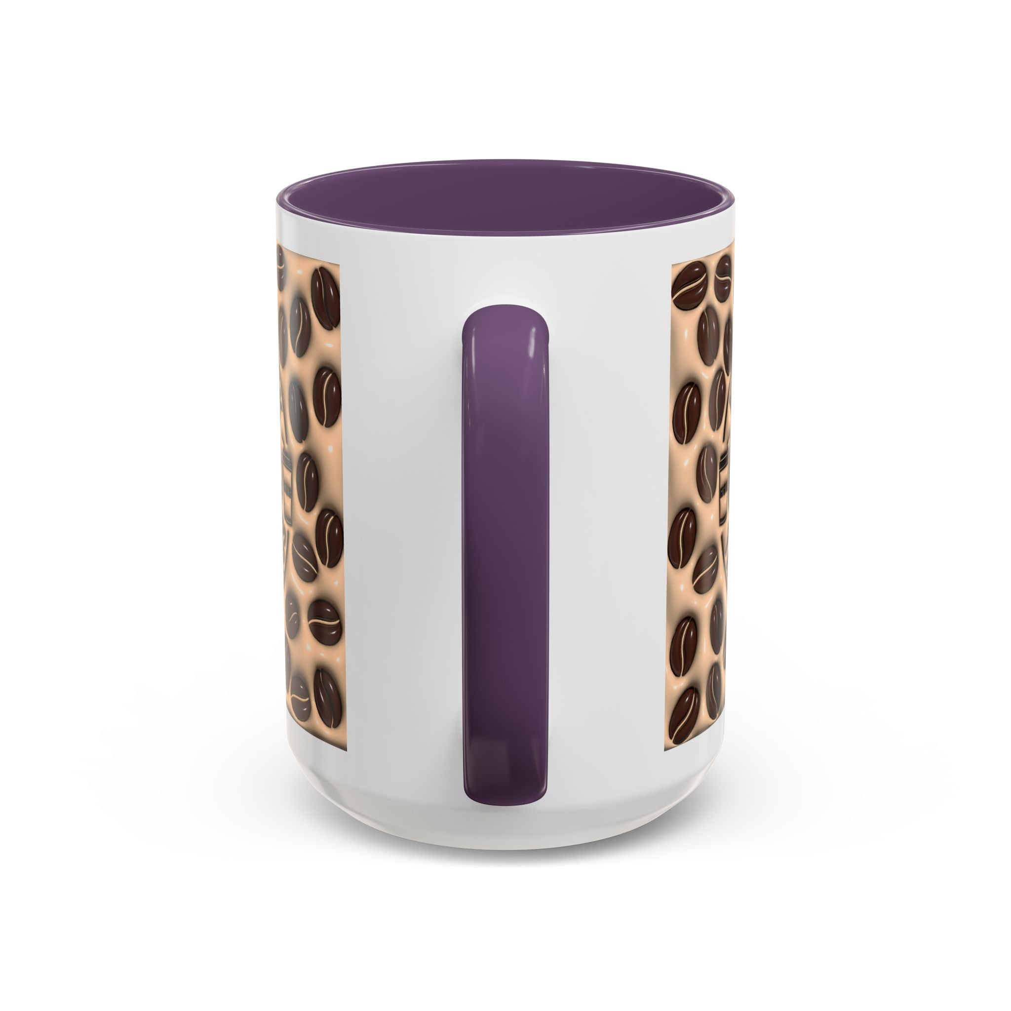 Coffee Beans Pattern First I Drink Coffee Mug | Accent 11oz 15oz