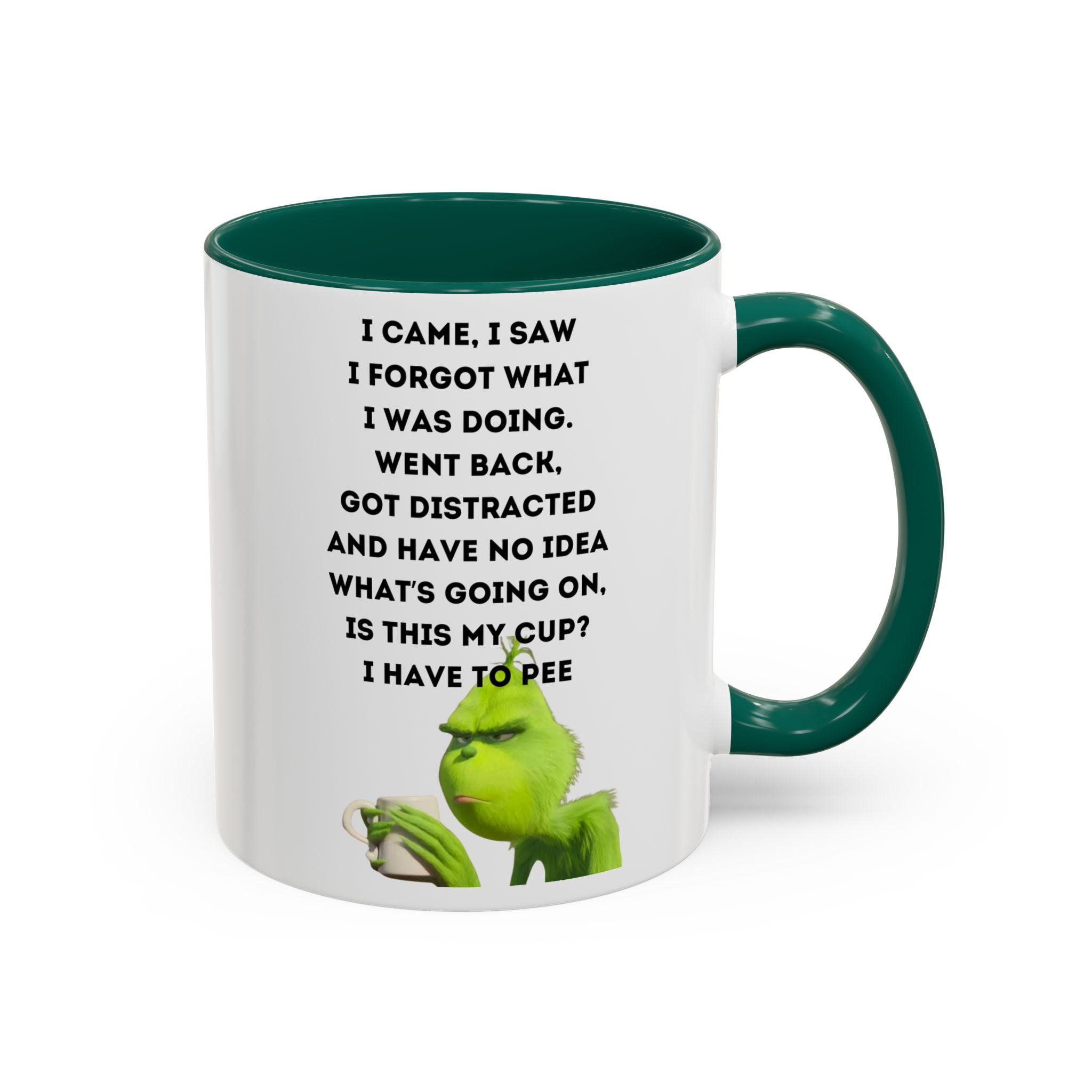 Colorful Grinch Coffee Mug, Fun Holiday Gift, Funny Tea Cup, Quirky Kitchen Decor, Grinch Fan Mug, Christmas Gift Idea