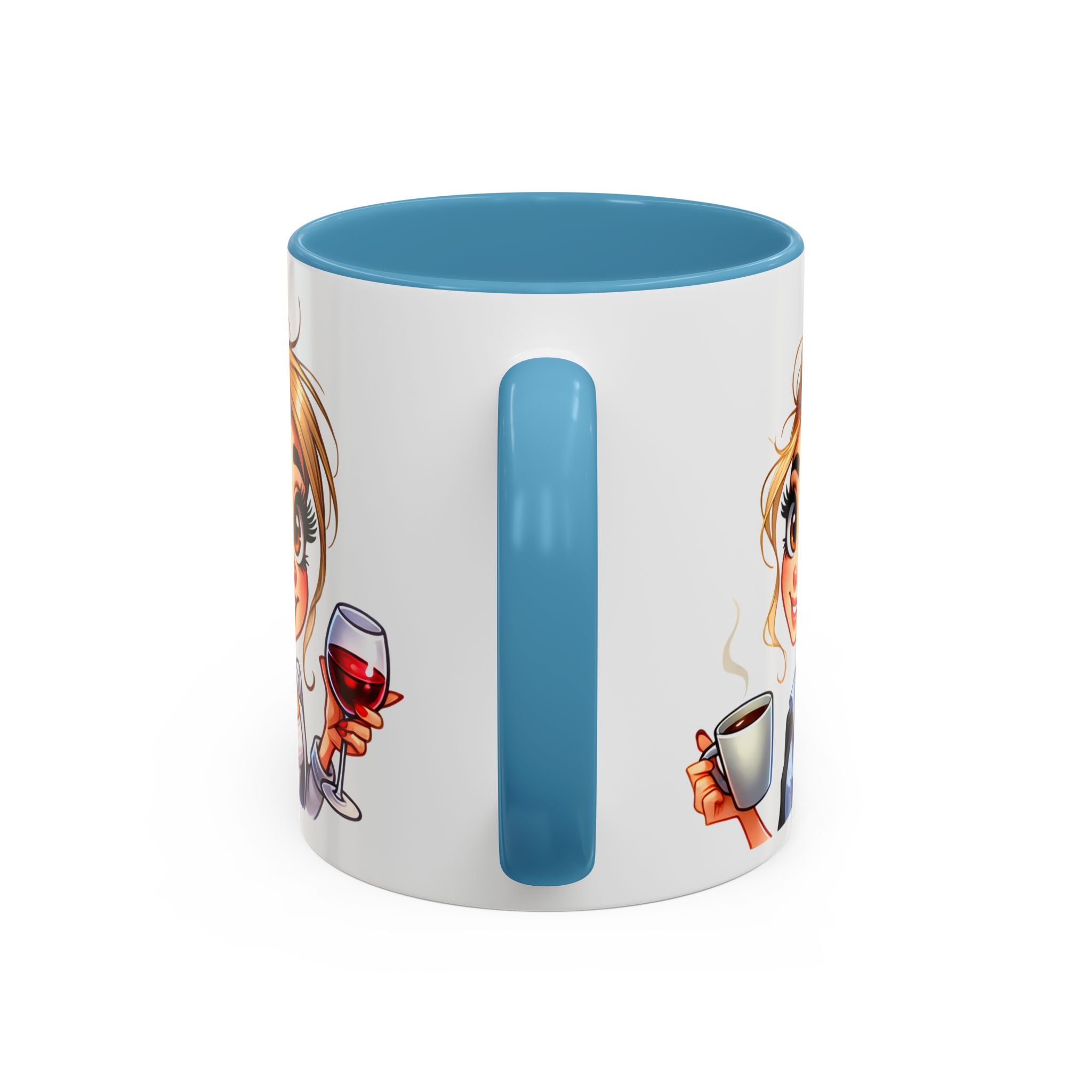 My Day Starts With Coffee and Ends With Wine Mug | Accent Coffee Mug