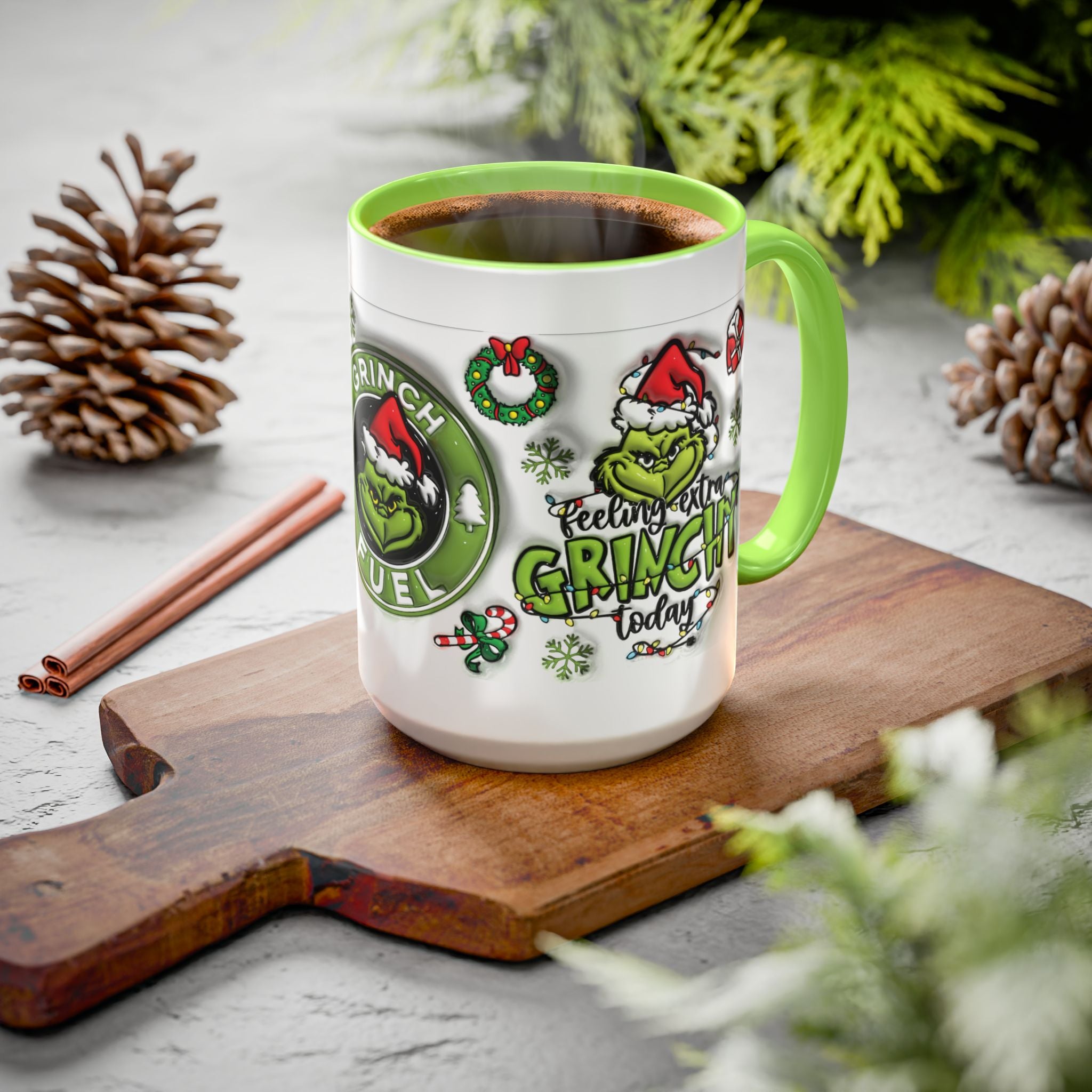 Grinch-themed Coffee Mug, Fun Holiday Gift, Christmas Mug, Grinch Fuel, Unique Grinchy Decor, Extra Grinchy Mug