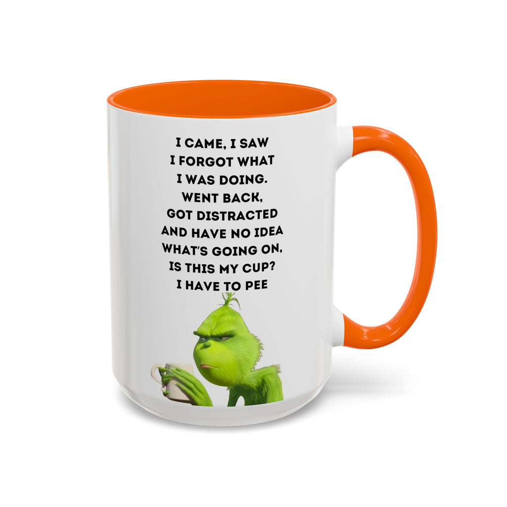 Grumpy Grinch Quote Accent Coffee Mug | Funny Holiday Coffee Cup