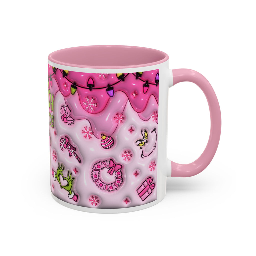 Colorful Grinch Mug, Holiday Gift, Whimsical Drinkware, Festive Coffee Cup, Christmas Decor, Grinch Mode Mug