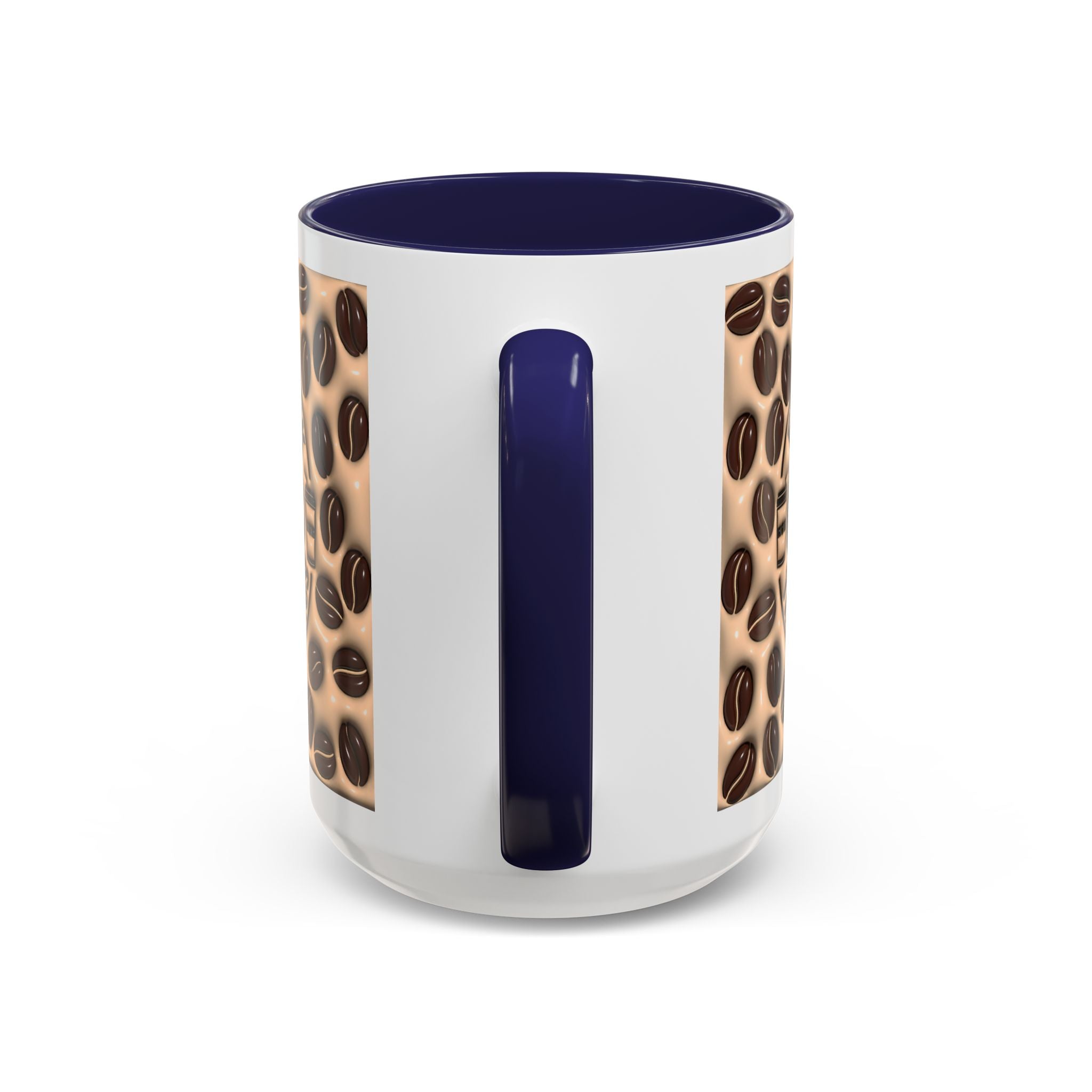 Coffee Beans Pattern First I Drink Coffee Mug | Accent 11oz 15oz