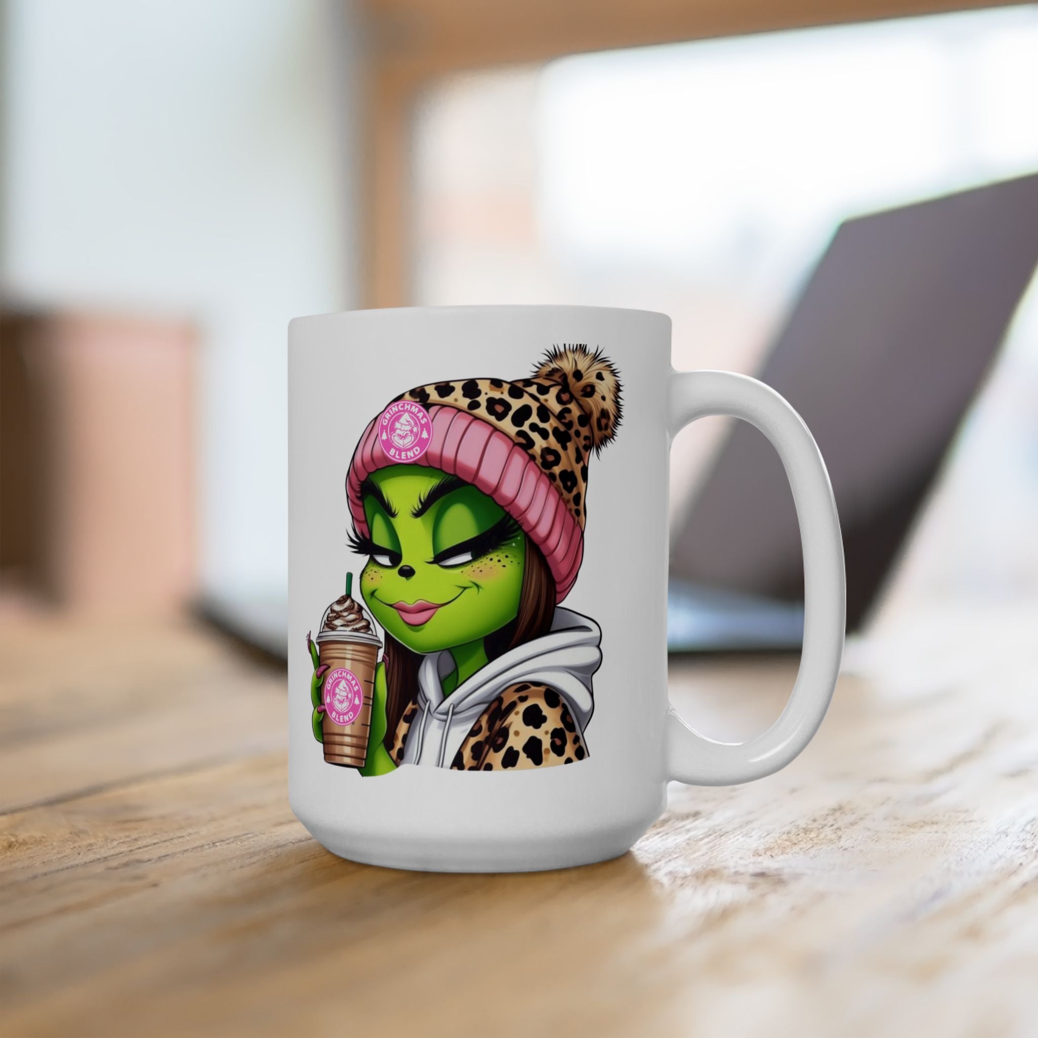 Funky Grinchy-Themed Ceramic Mug | Cute Coffee Cup, Gift for Miss Grinch Lovers, Unique Kitchen Decor, Fun Drinkware, Quirky Mug