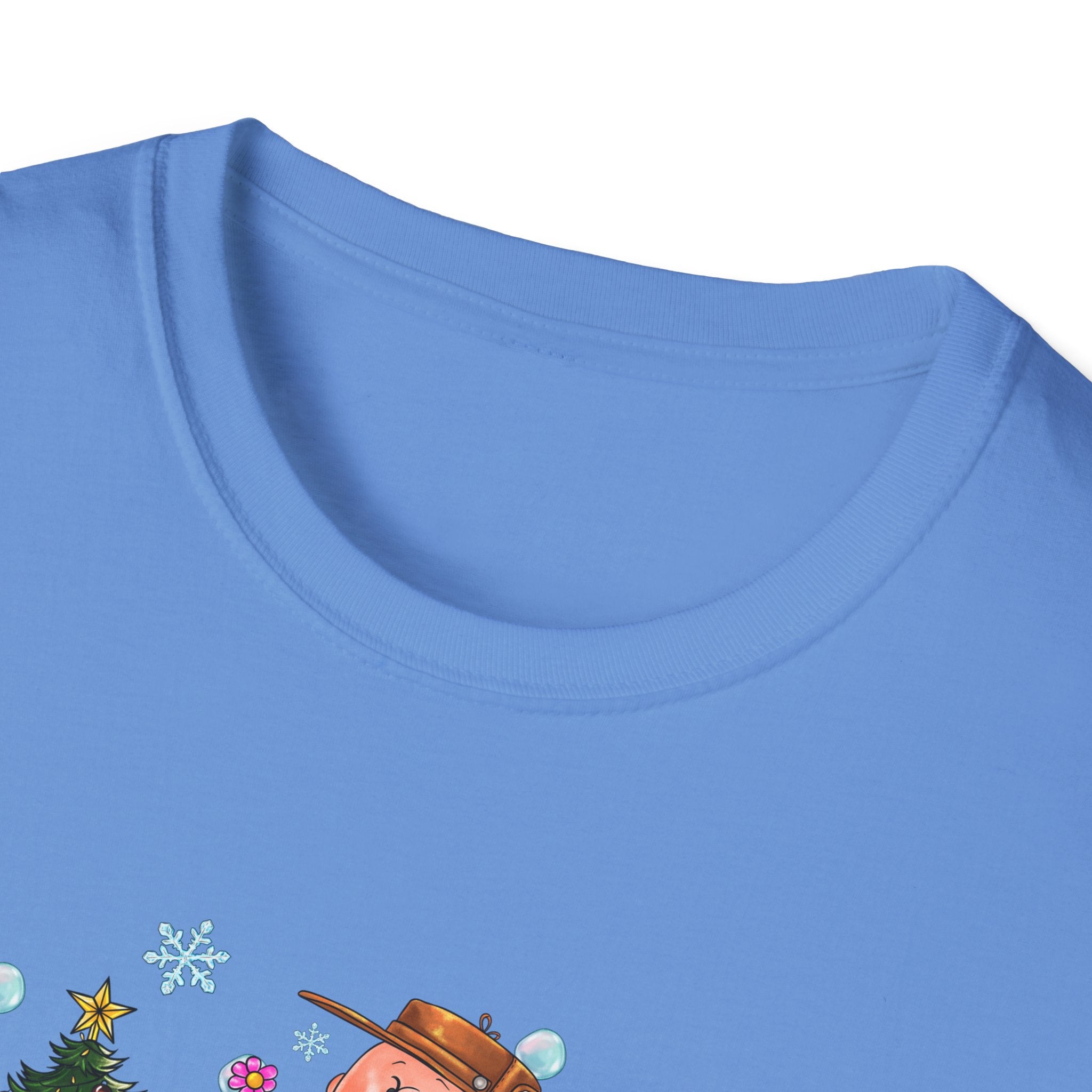 Holiday Cartoon Characters T-Shirt | Christmas Kids Crew Illustration