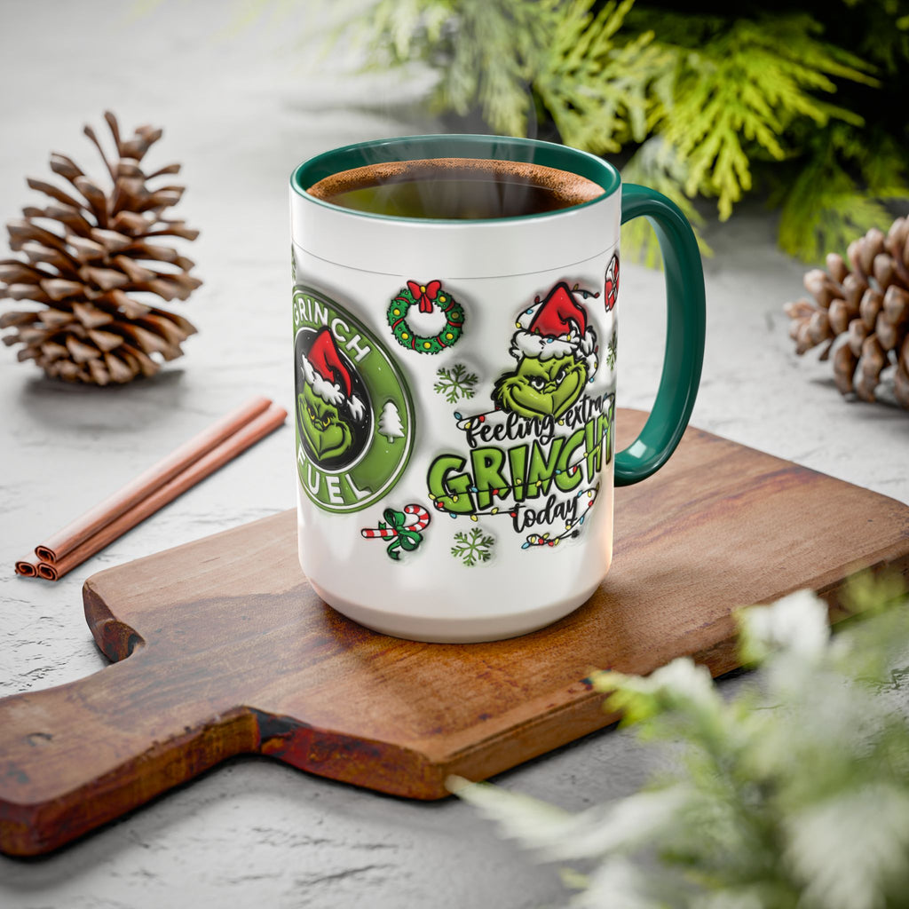 Grinch-themed Coffee Mug, Fun Holiday Gift, Christmas Mug, Grinch Fuel, Unique Grinchy Decor, Extra Grinchy Mug
