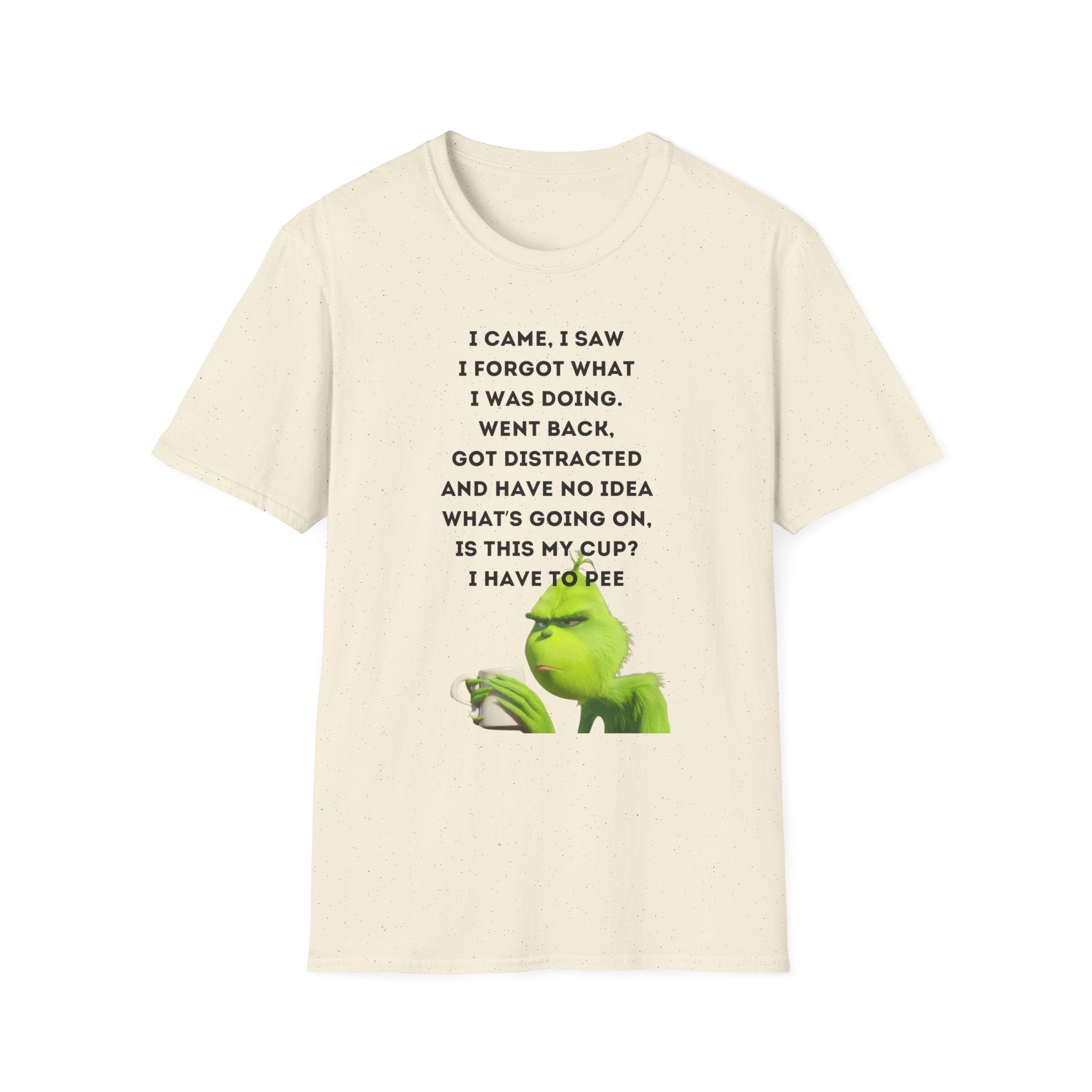 Grinch Inspired Softstyle Tee: I Came, I Saw, Funny T-Shirt for Fans, Gift for Birthdays, Casual Wear, Kermit Merchandise