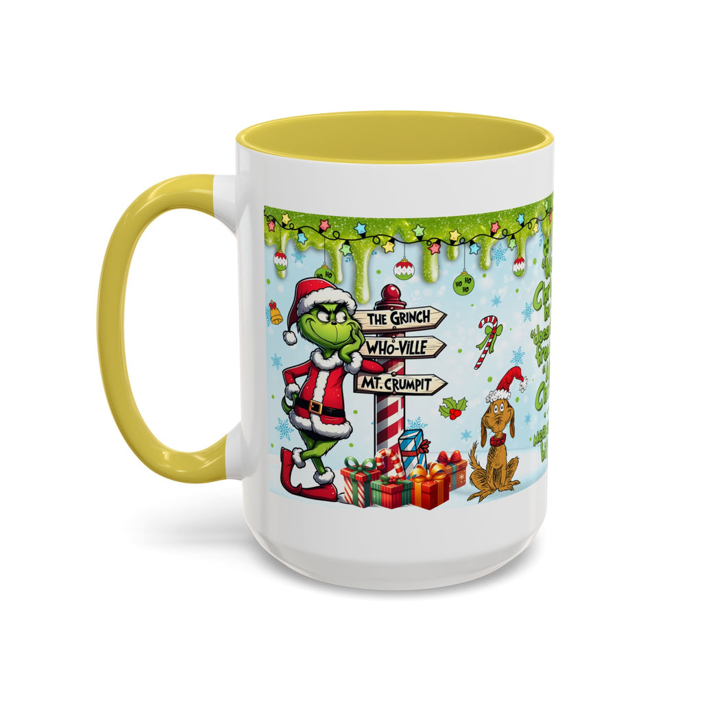 Grinch Christmas Mug | Colorful 11oz 15oz Ceramic Coffee Cup