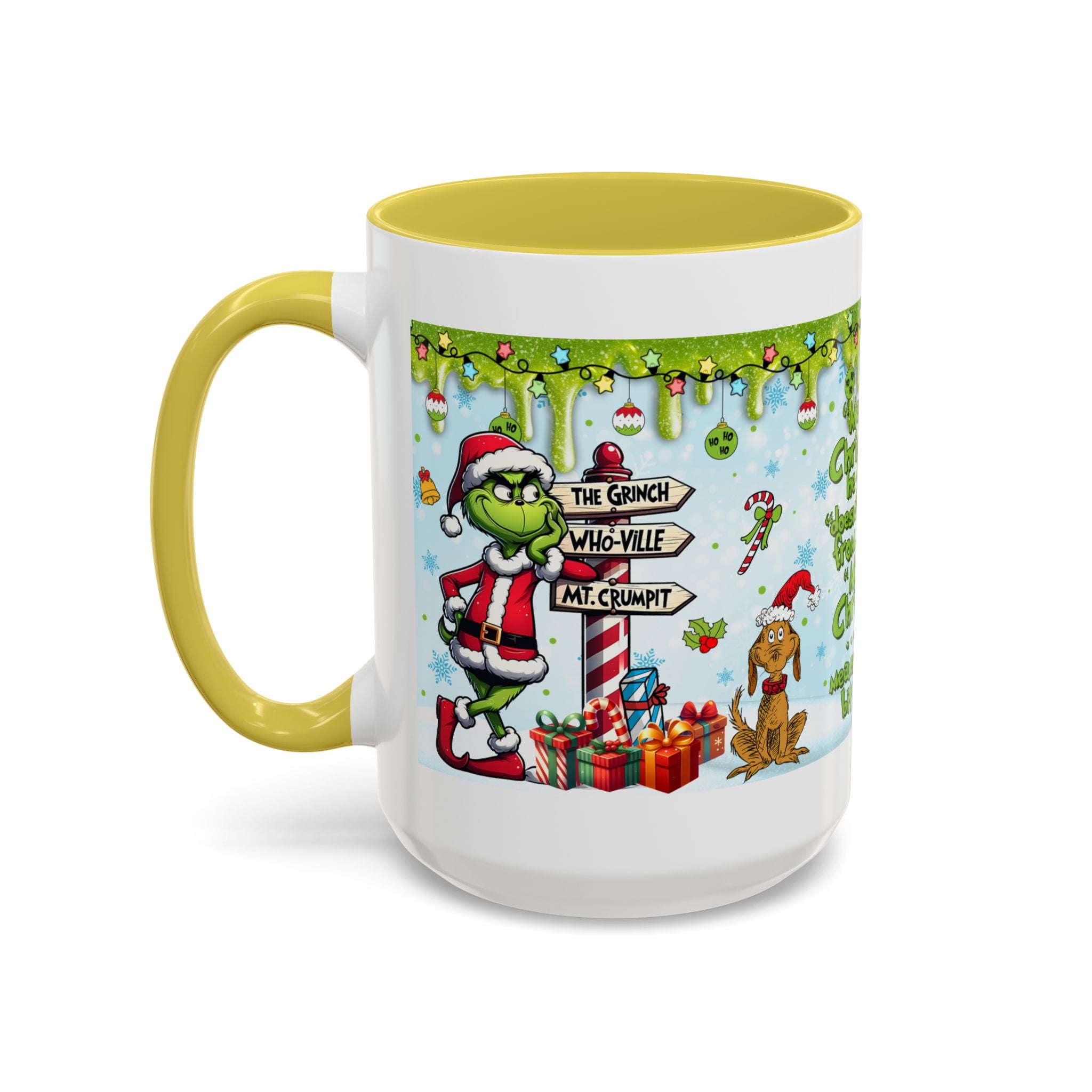 Grinch Christmas Mug | Colorful 11oz 15oz Ceramic Coffee Cup