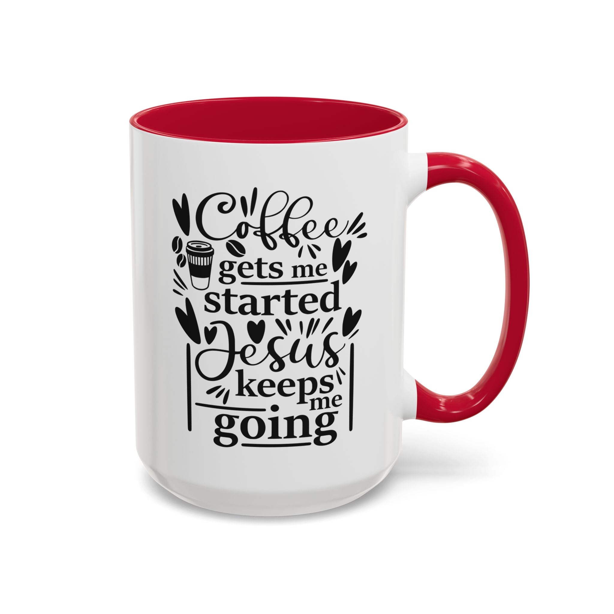 Faithful Morning Mug, Christian Coffee Cup, Religious Tea Mug, Jesus and Coffee Drinkware, Colorful Ceramic Mug