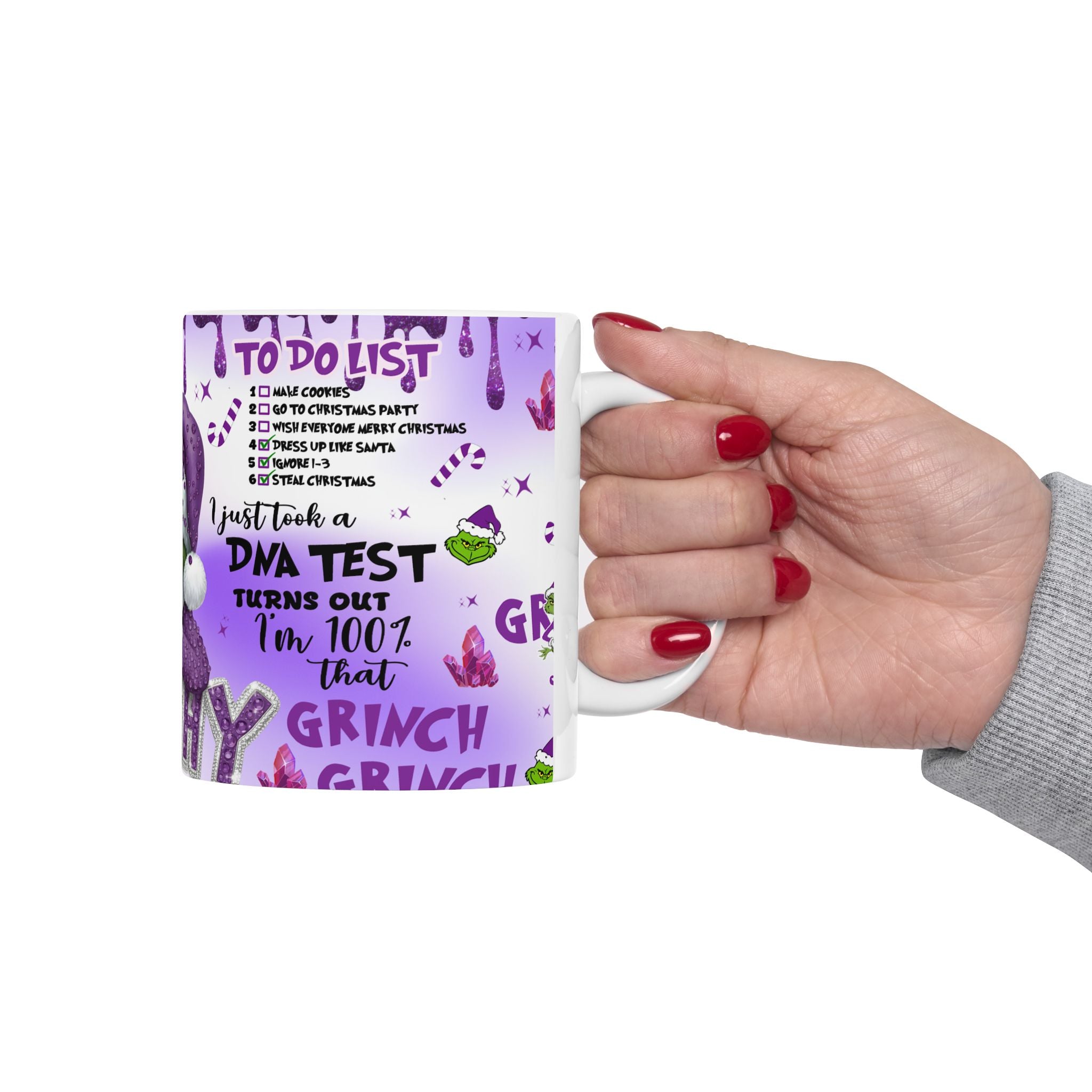 Whimsical Grinch Mug - Perfect Holiday Gift, Fun Coffee Cup, Festive Drinkware, Humor Collectible, Christmas Decor