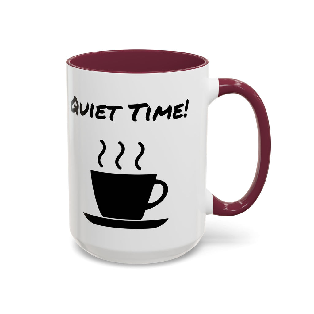 Quiet Time Coffee Mug — Black Accent 11oz/15oz