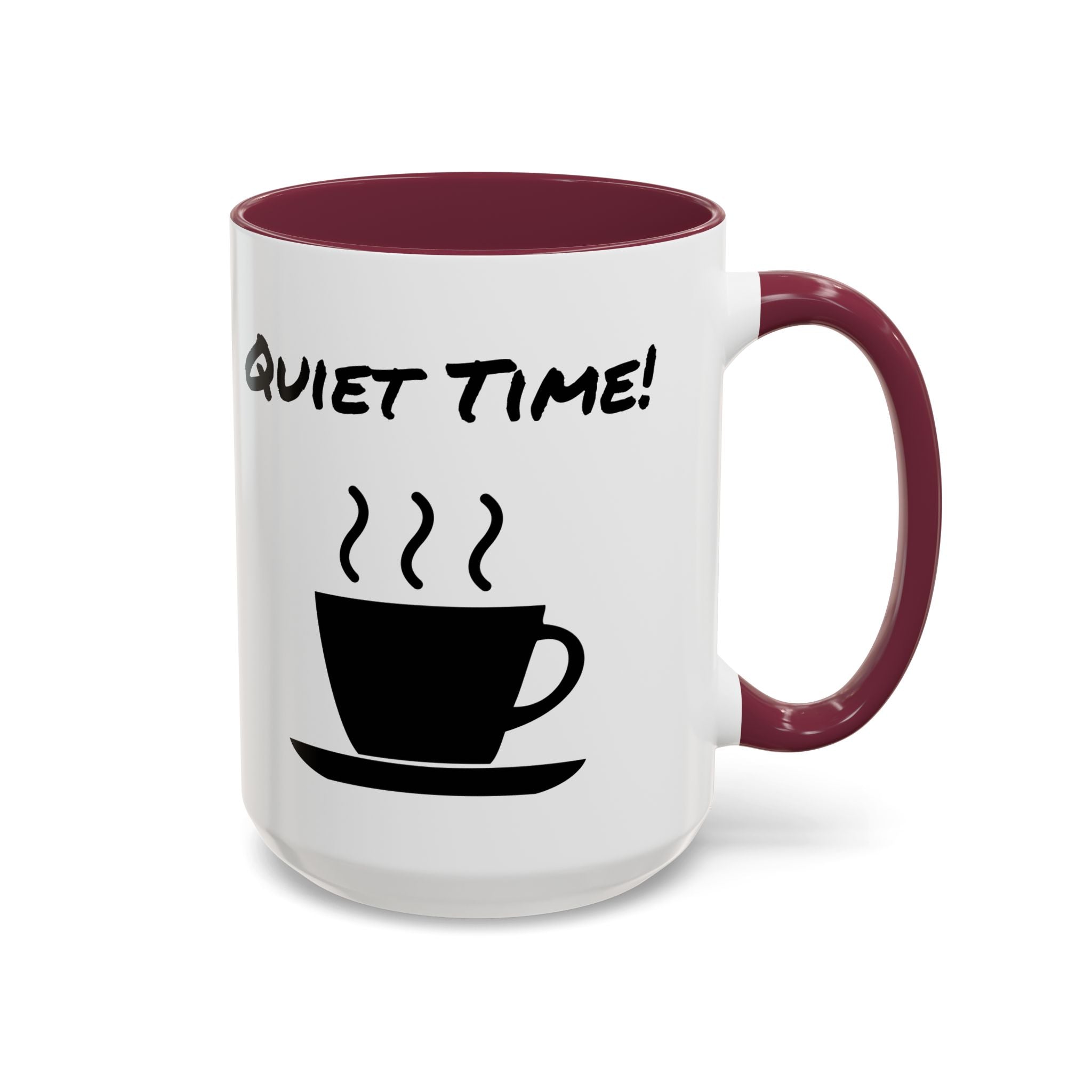 Quiet Time Coffee Mug — Black Accent 11oz/15oz