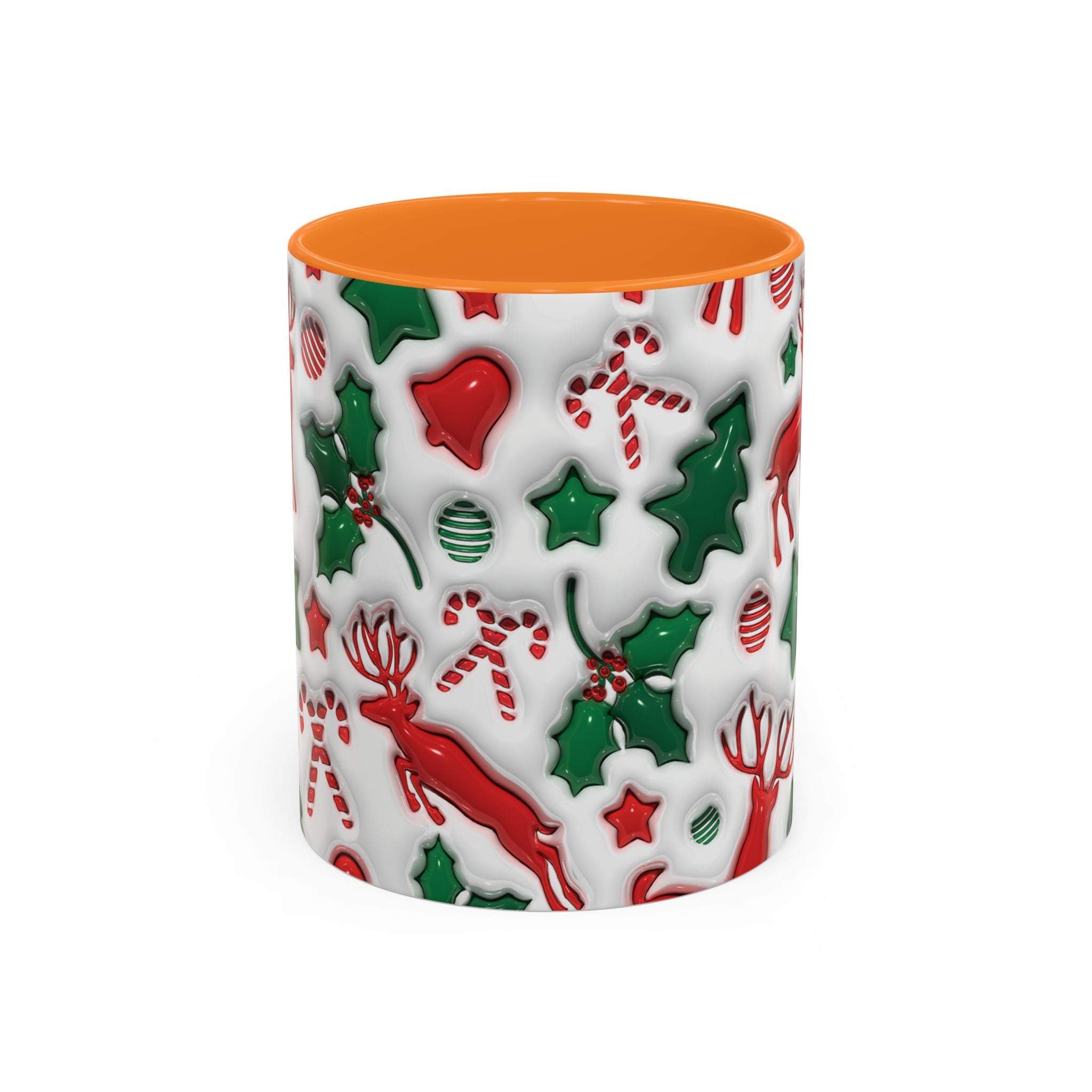 Festive Holiday Mugs, Christmas Coffee Cups, Colorful Reindeer and Candy Cane Design, Cozy Winter Drinkware, Perfect Gift for Holidays