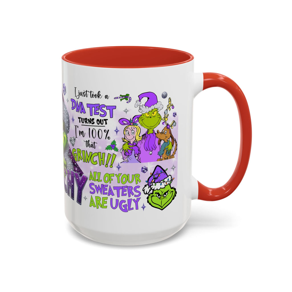 Grinchy Accent Coffee Mug - Fun Holiday Gift, Christmas Decor, Grinch Fan Merchandise, Unique Coffee Cup, Holiday Humor