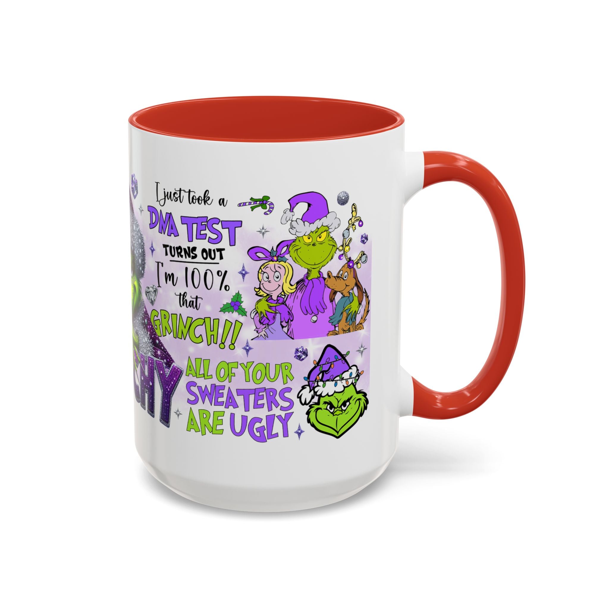 Grinchy Accent Coffee Mug - Fun Holiday Gift, Christmas Decor, Grinch Fan Merchandise, Unique Coffee Cup, Holiday Humor